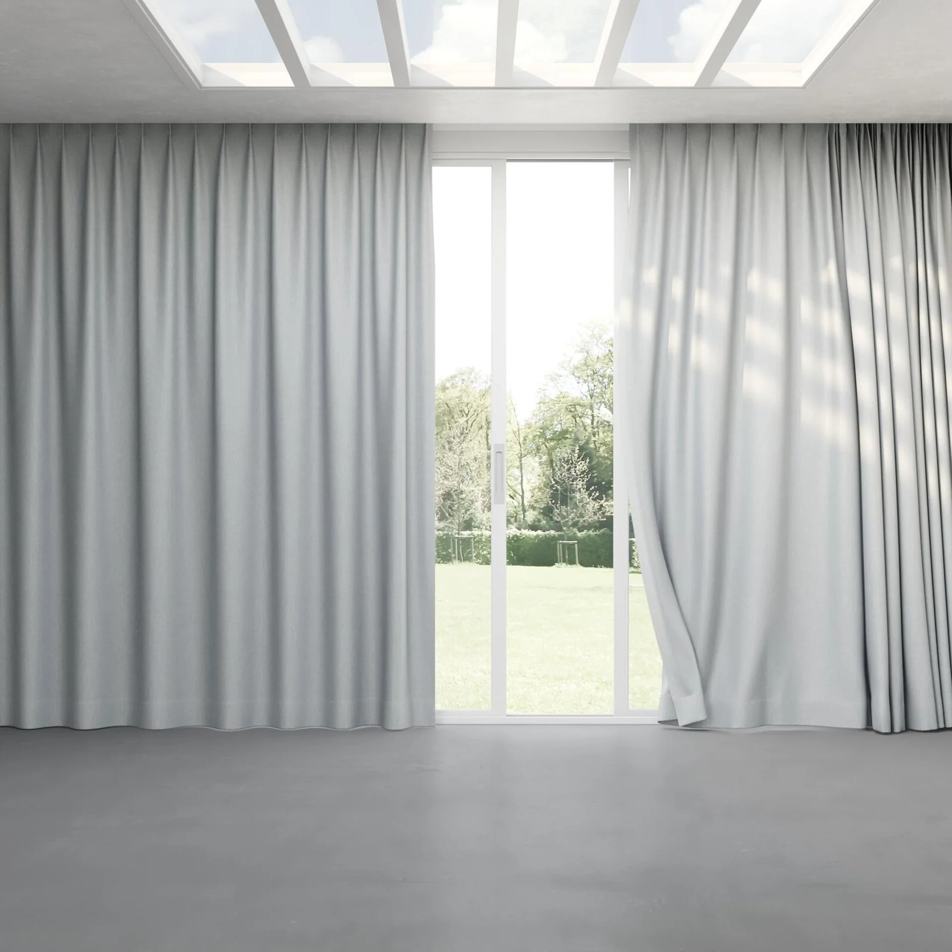 Full view of Stonewall Blackout Cloud, pinch pleat