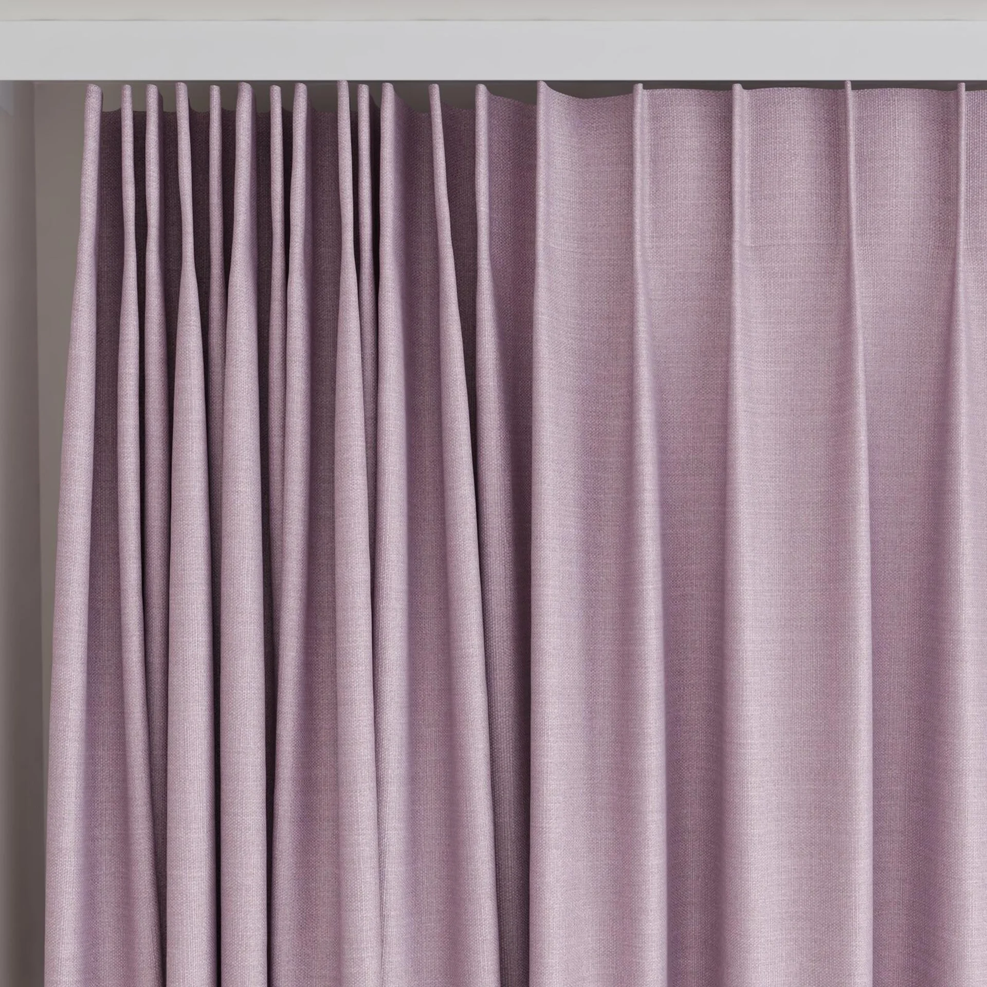 Top view of Linex Crystal, on curtain rail