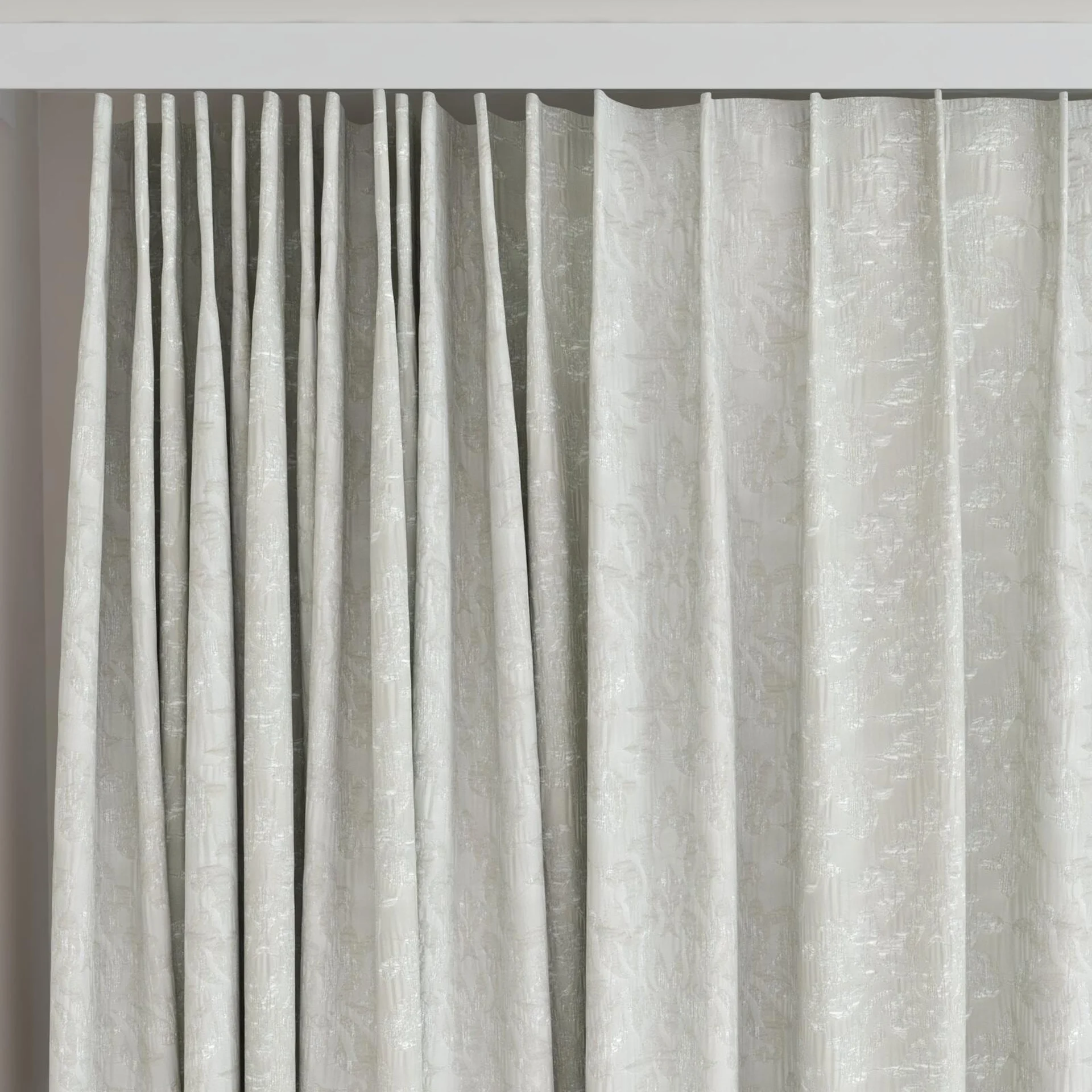 Top view of Objet Fog, on curtain rail