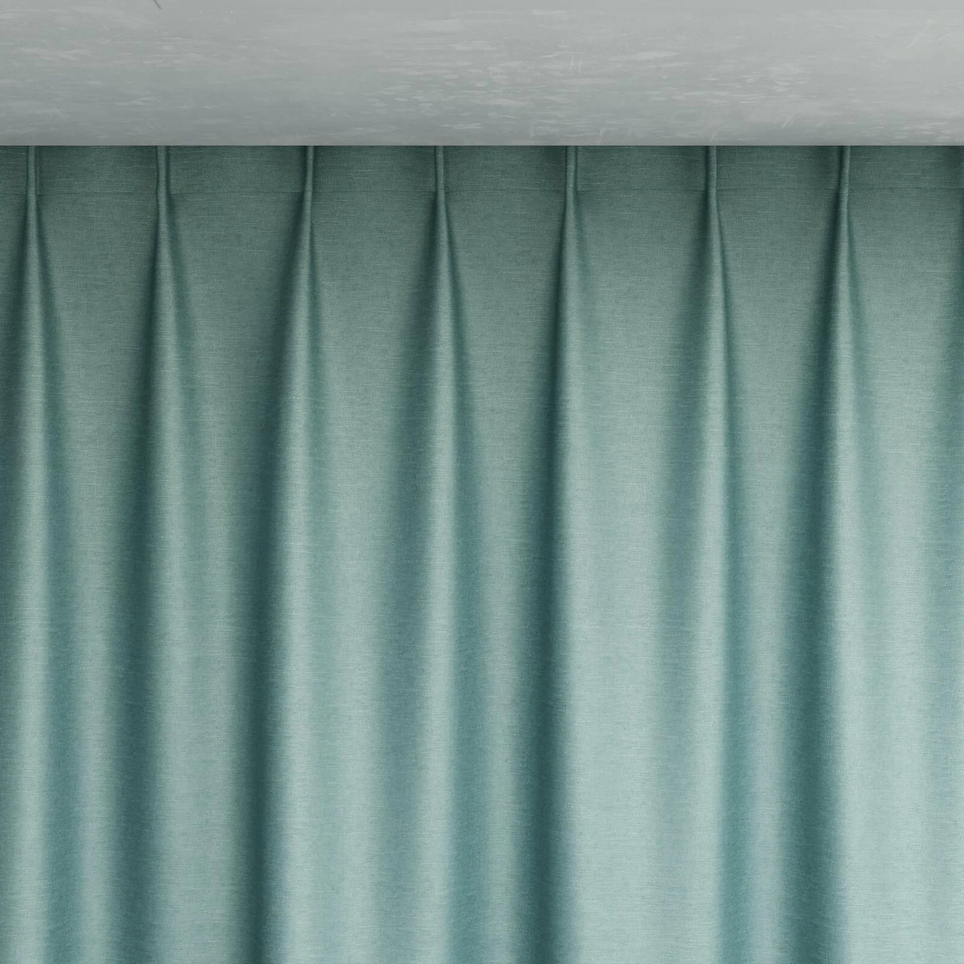Top view of Provence Duckegg, pinch pleat