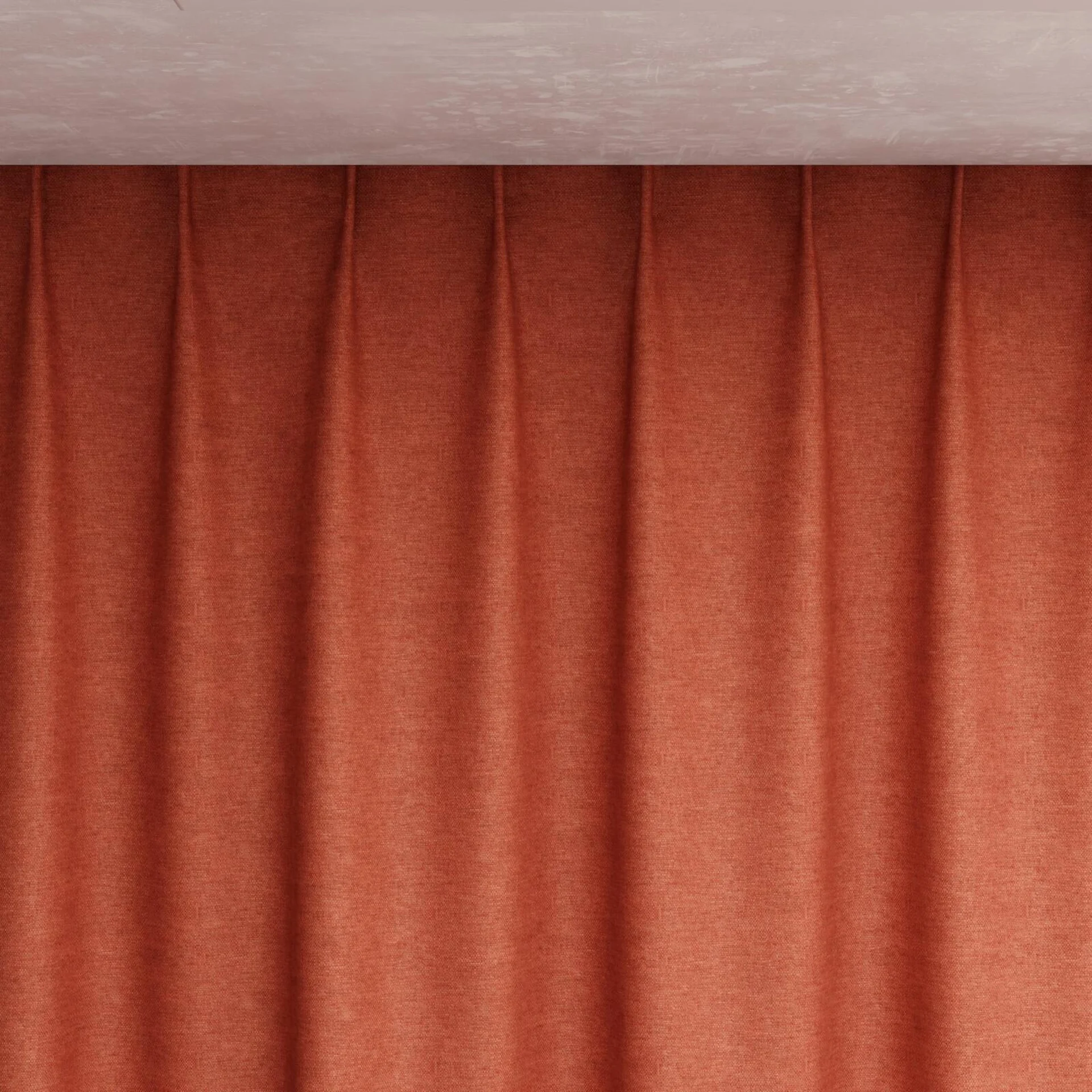 Top view of Colourwash Cinnamon, pinch pleat