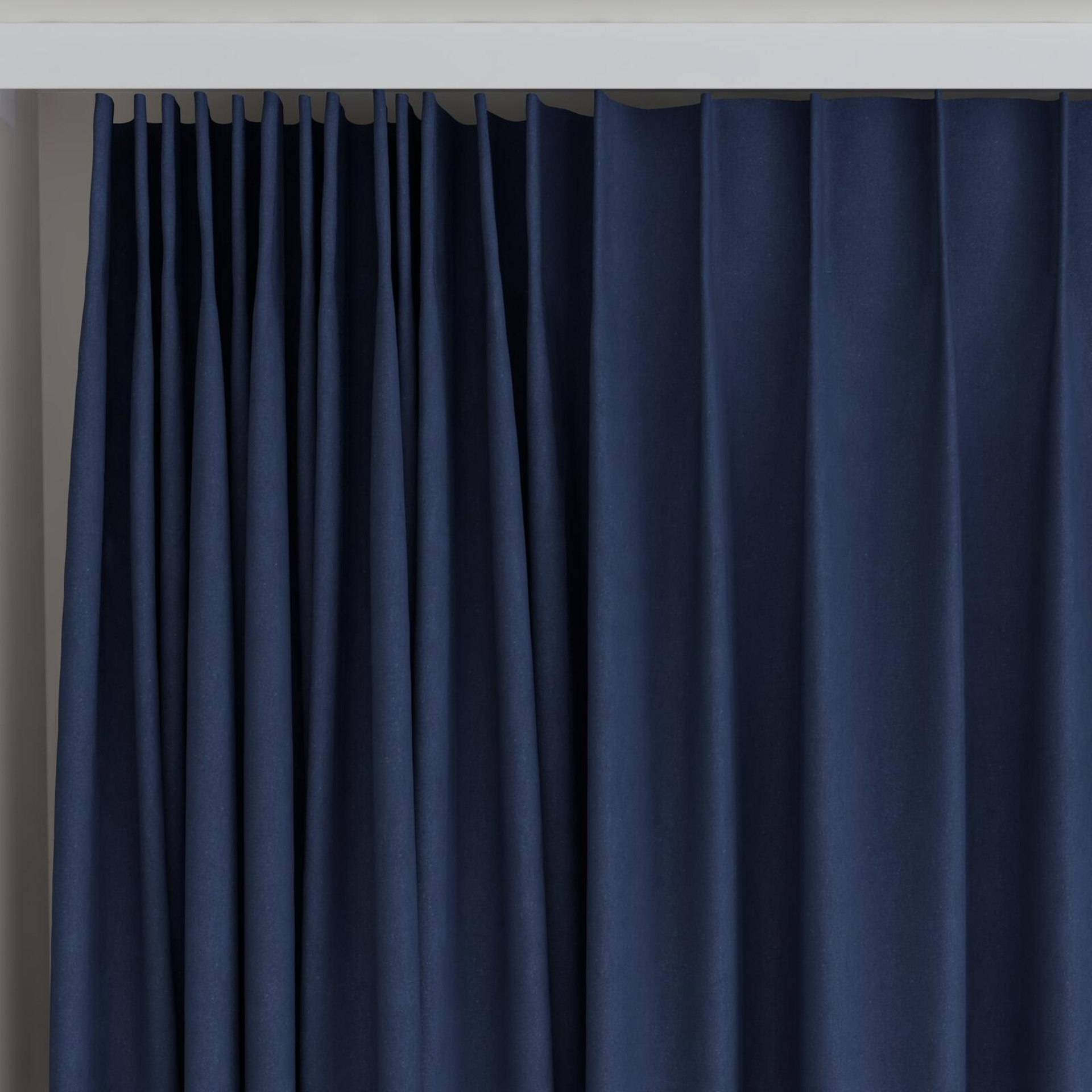 Top view of Lech Denim, on curtain rail