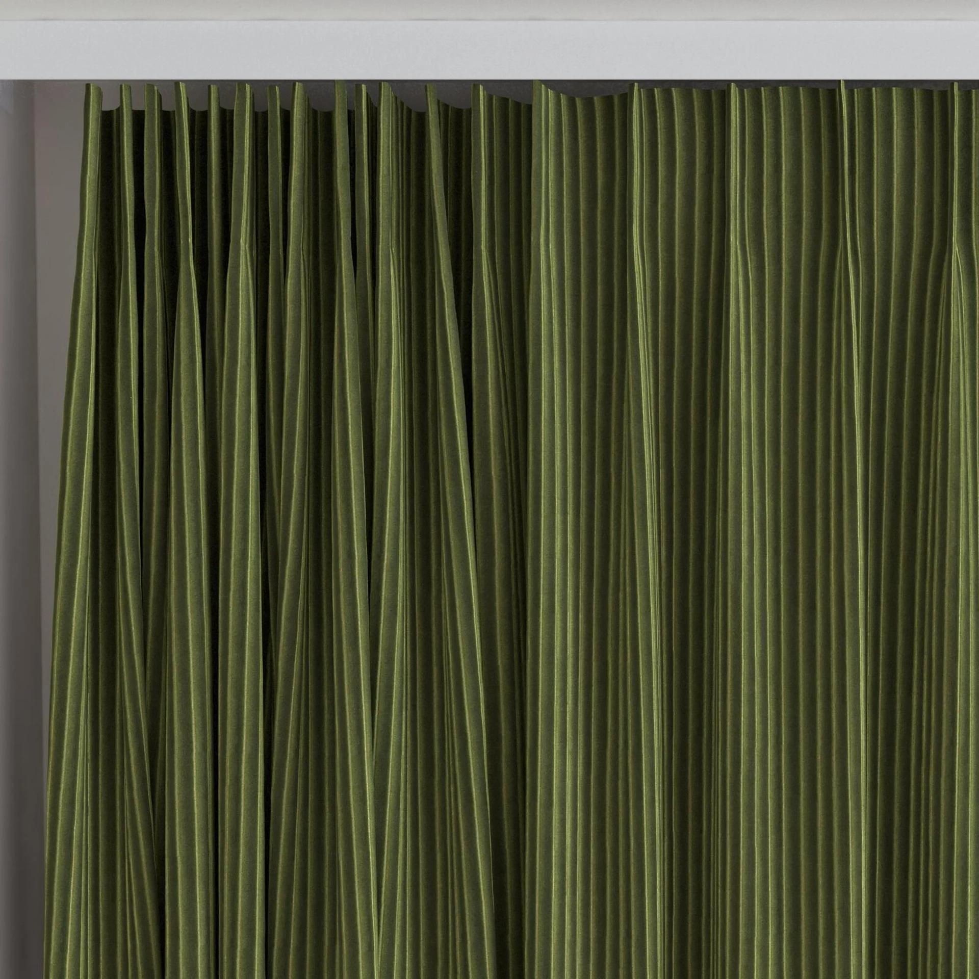 Top view of Embrace Camouflage, on curtain rail