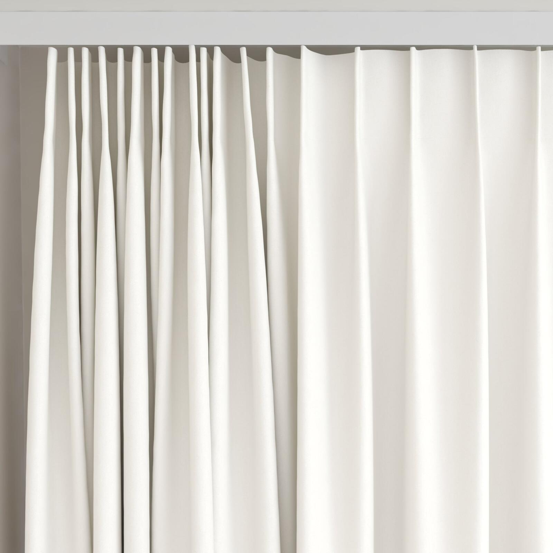 Top view of Luxo Nougat, on curtain rail