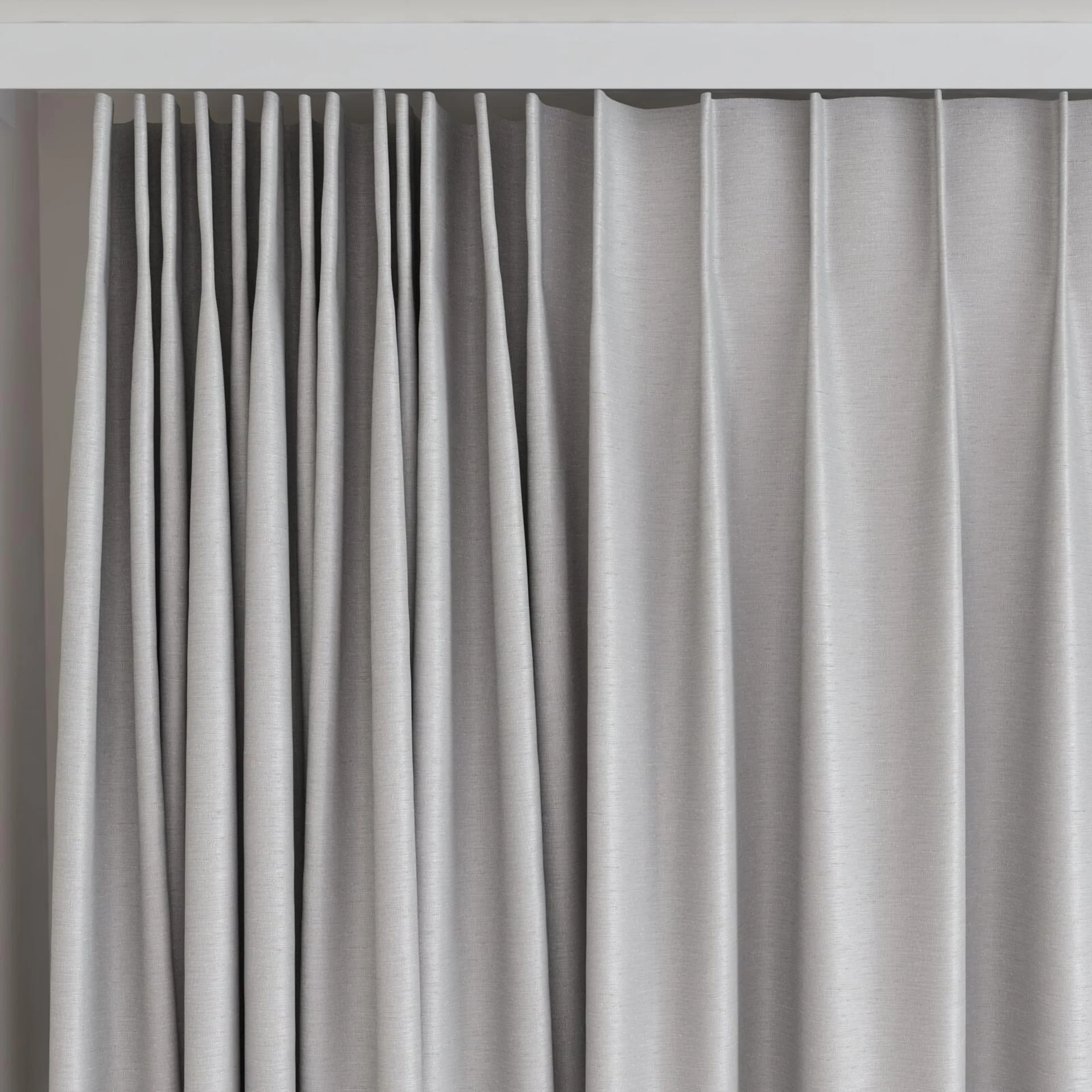 Top view of Silk Road Mercedes, on curtain rail
