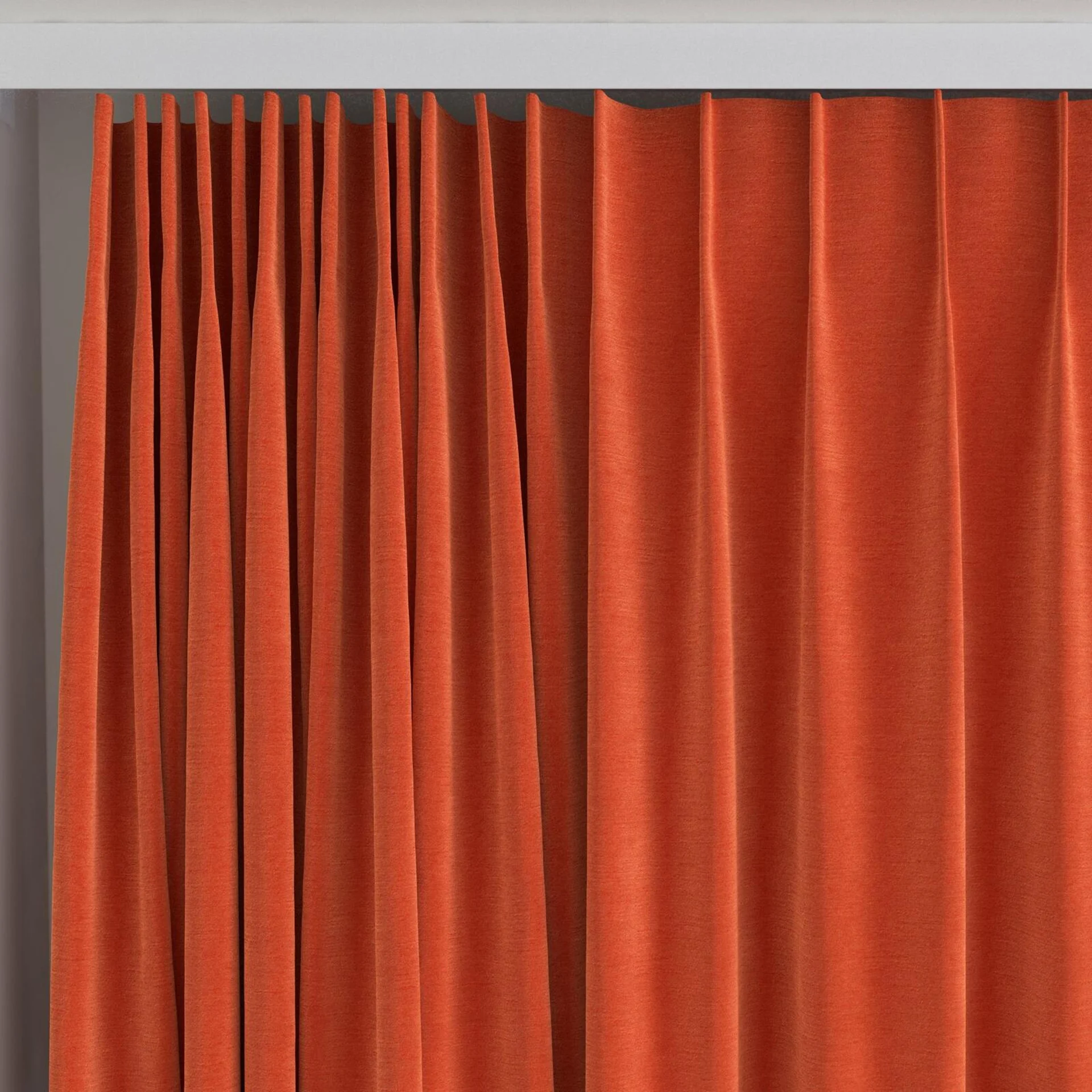 Top view of Moon Terra, on curtain rail