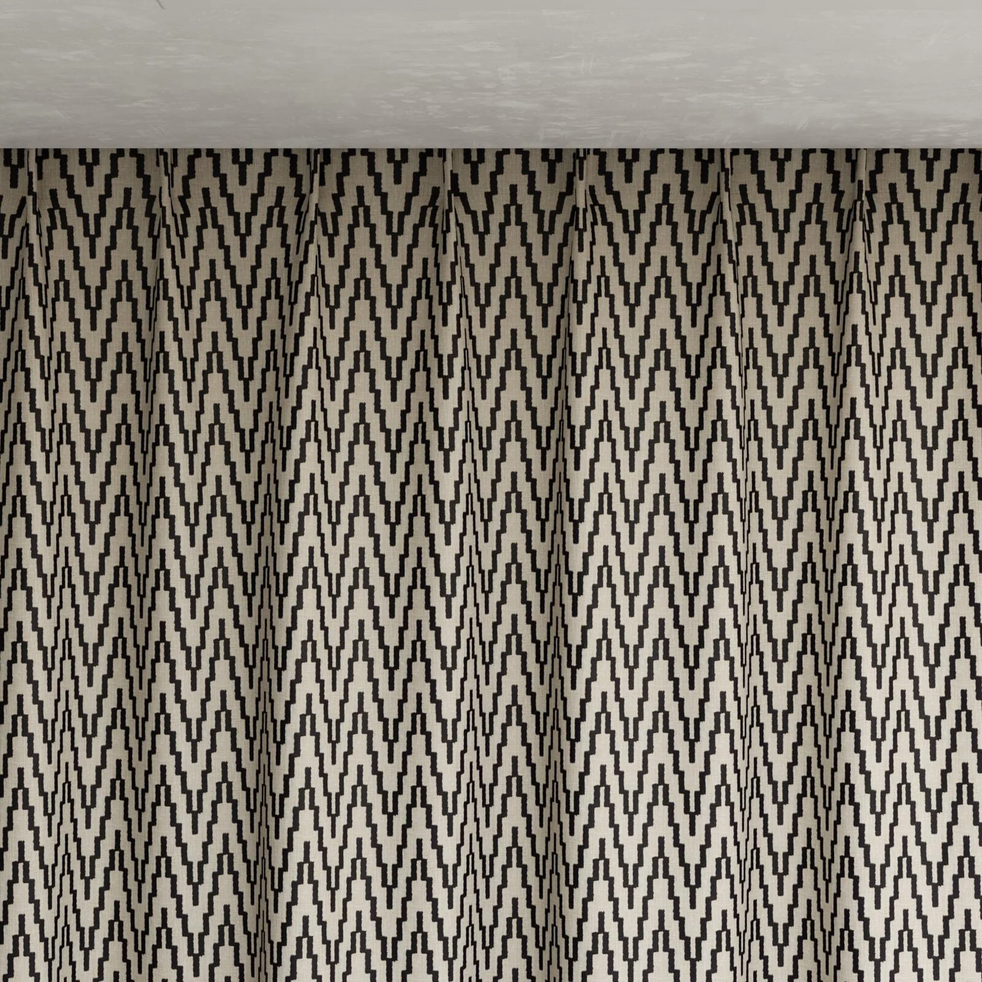 Top view of Running Mushroom, pinch pleat