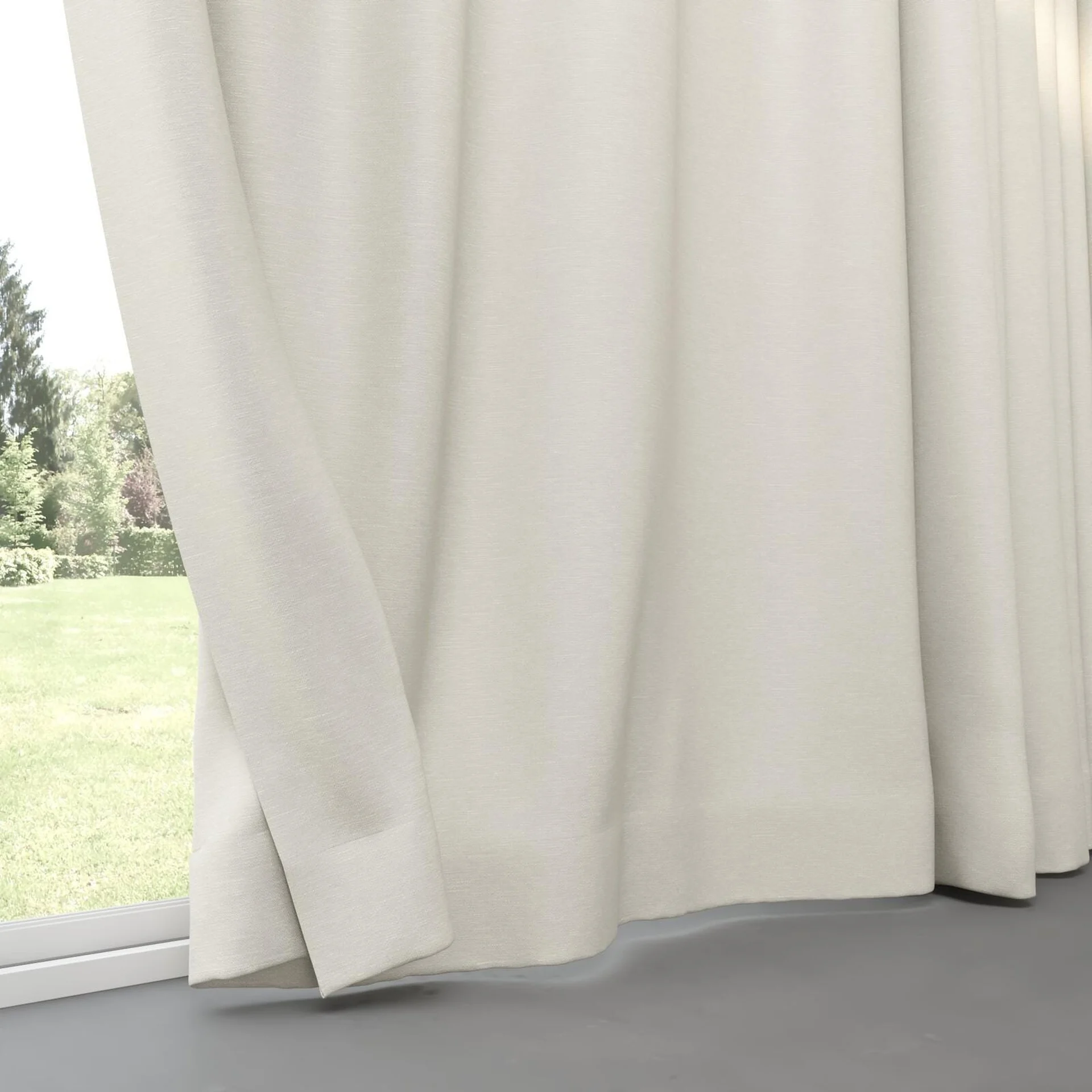 Bottom view of Colourwash Eco Parchment, pinch pleat