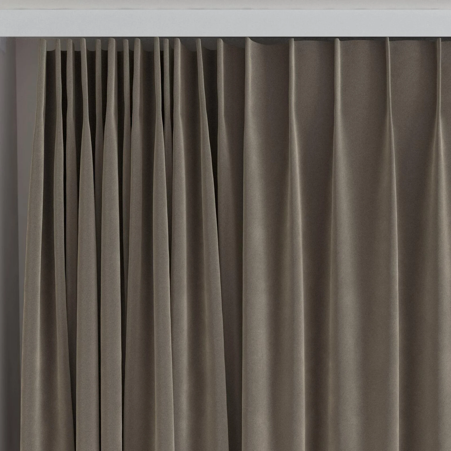 Top view of Verbier Pinecone, on curtain rail