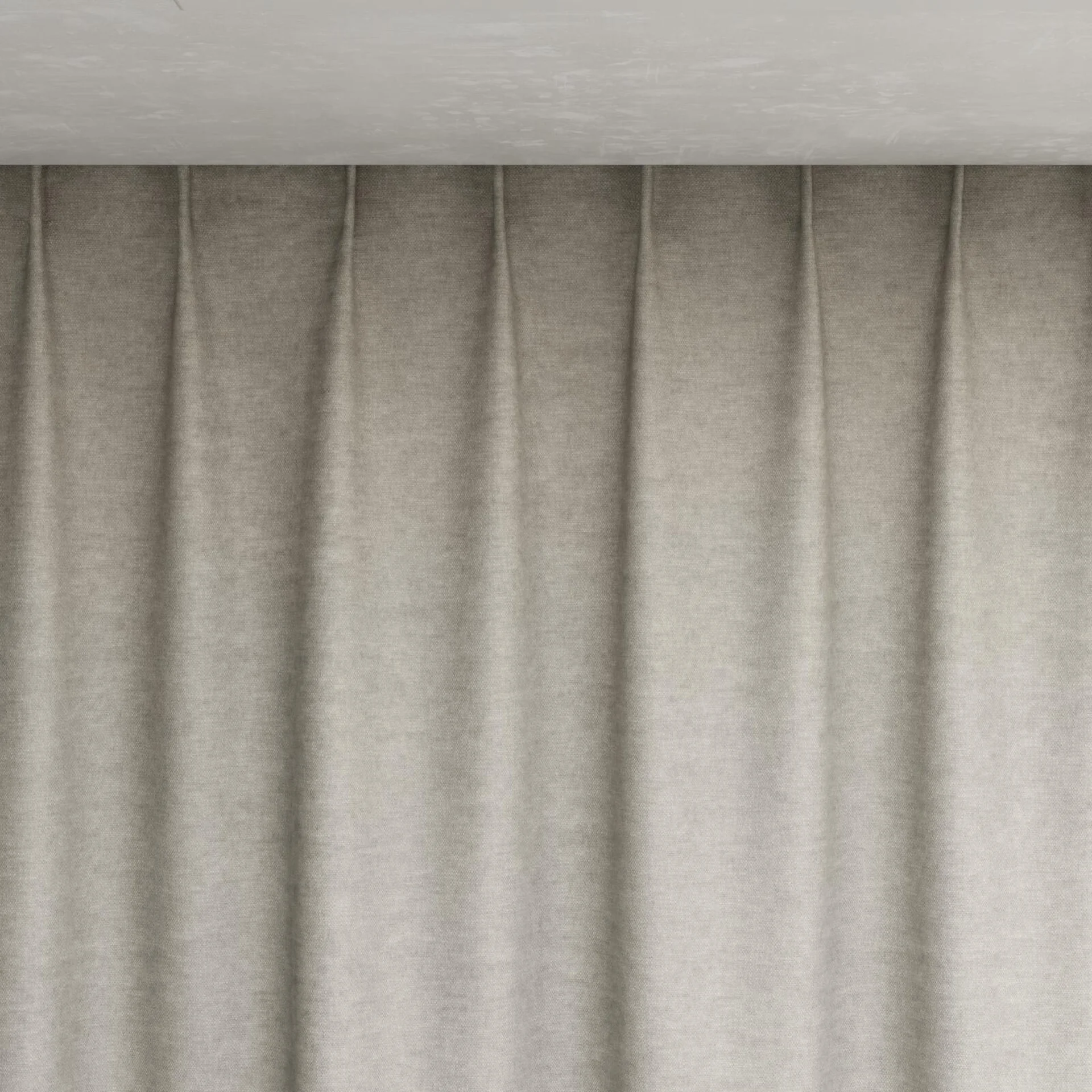 Top view of Colourwash Fog, pinch pleat