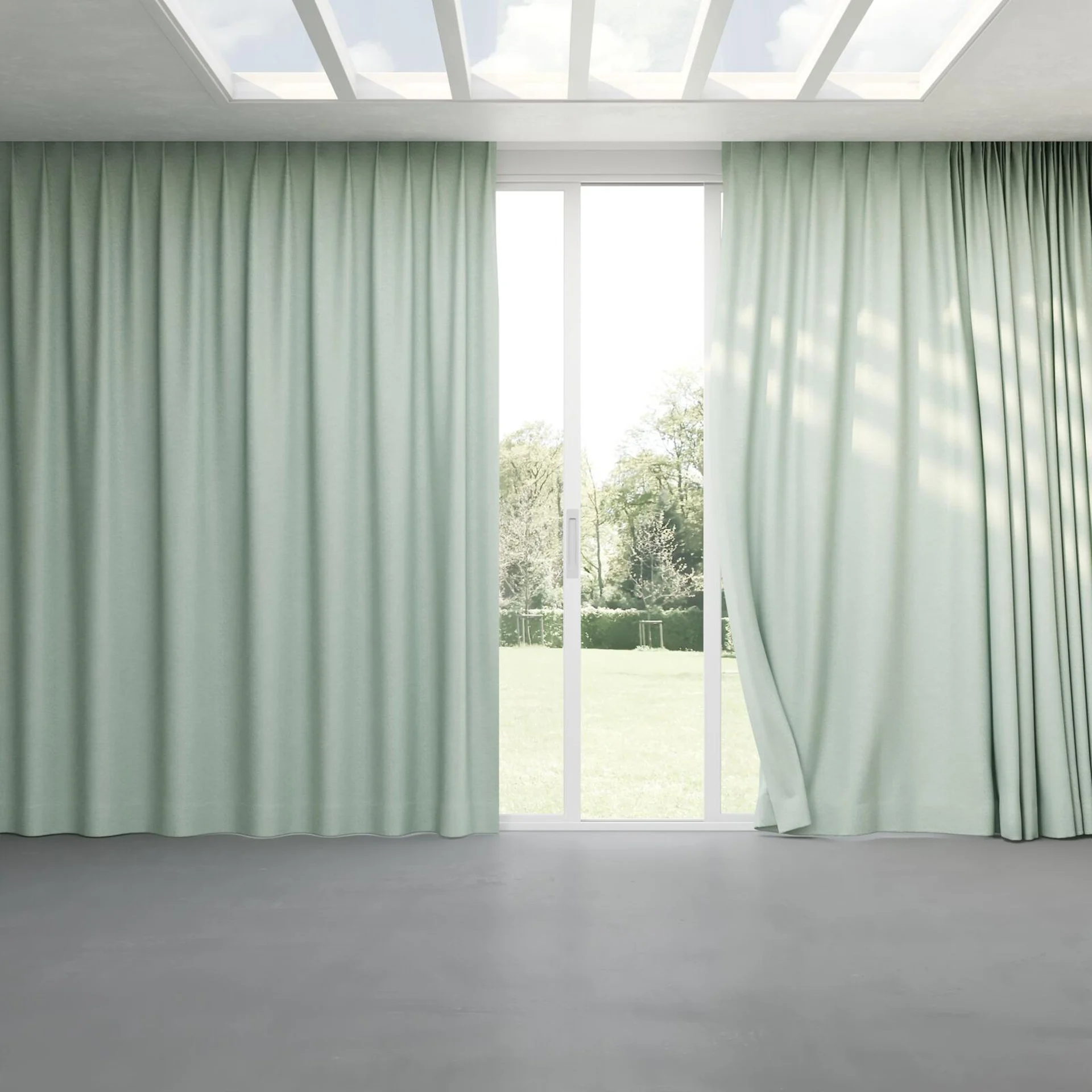 Full view of Casual Oasis, pinch pleat