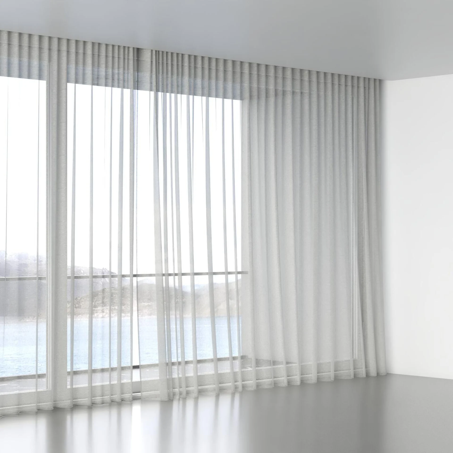 Full view of Enso Willow, wave pleat