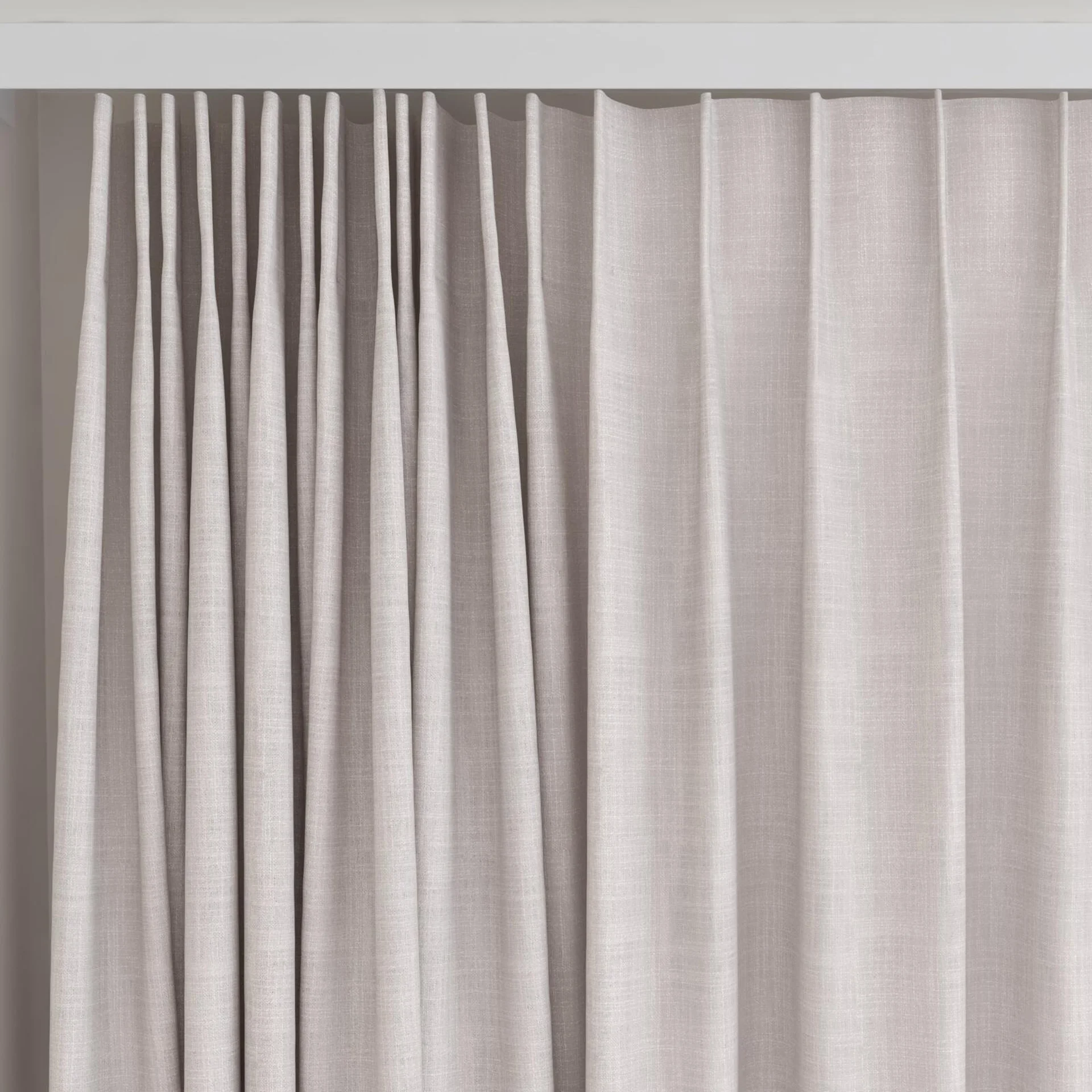Top view of Release Iris, on curtain rail