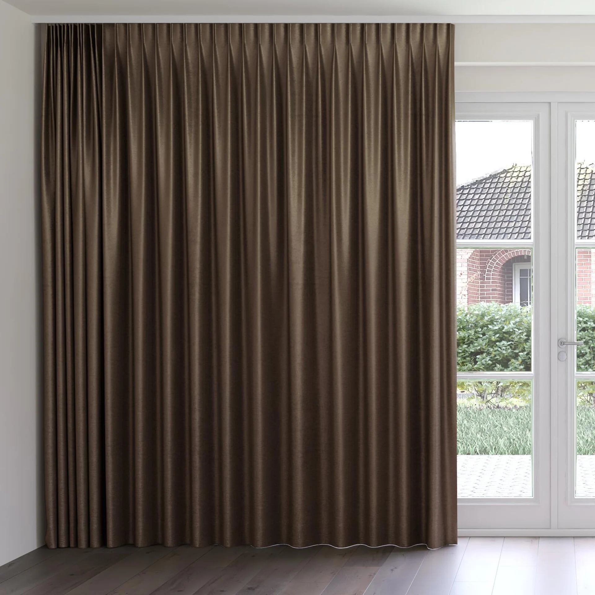 Front view of Lambada Bison, on curtain rail