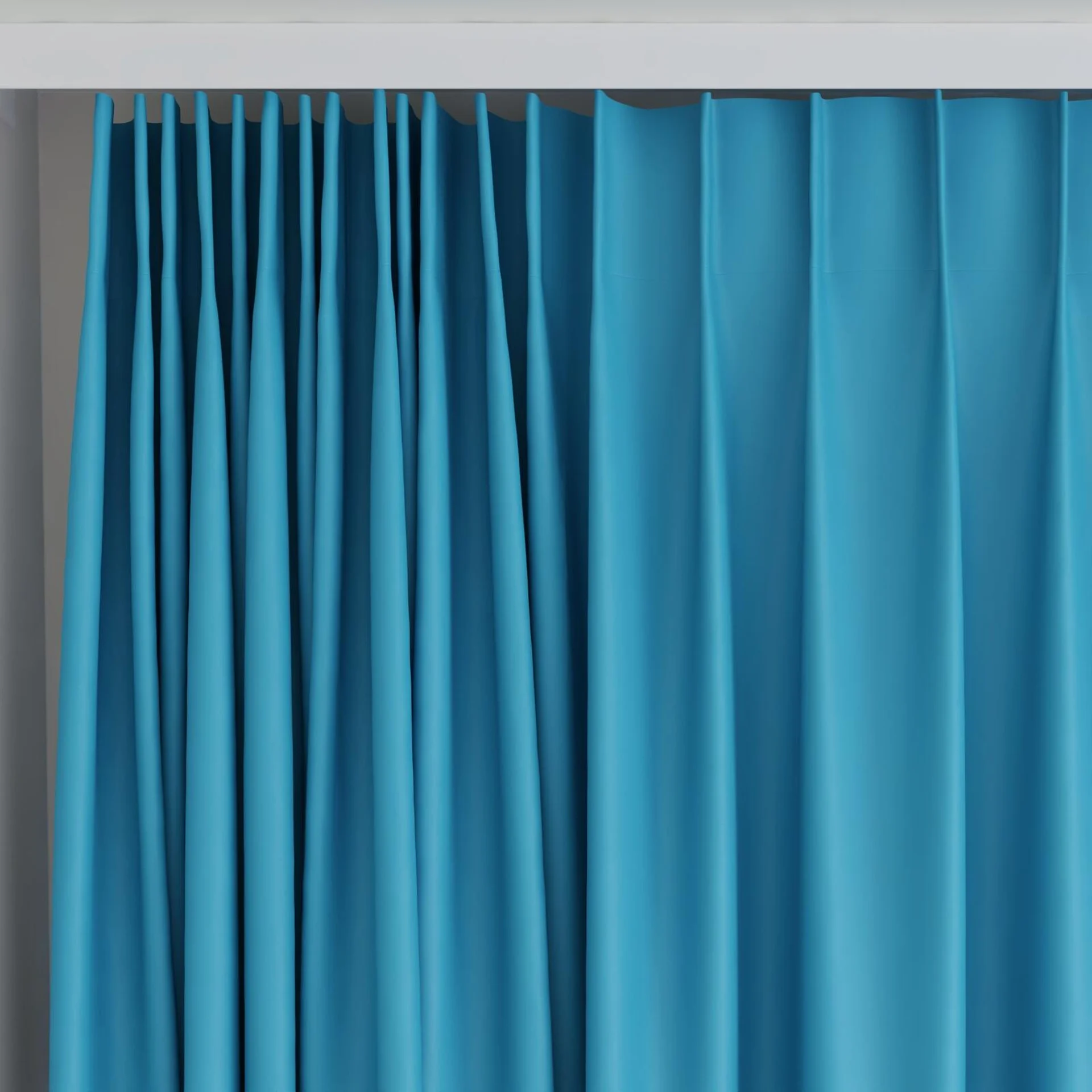 Top view of Ultra Dim Scuba, on curtain rail