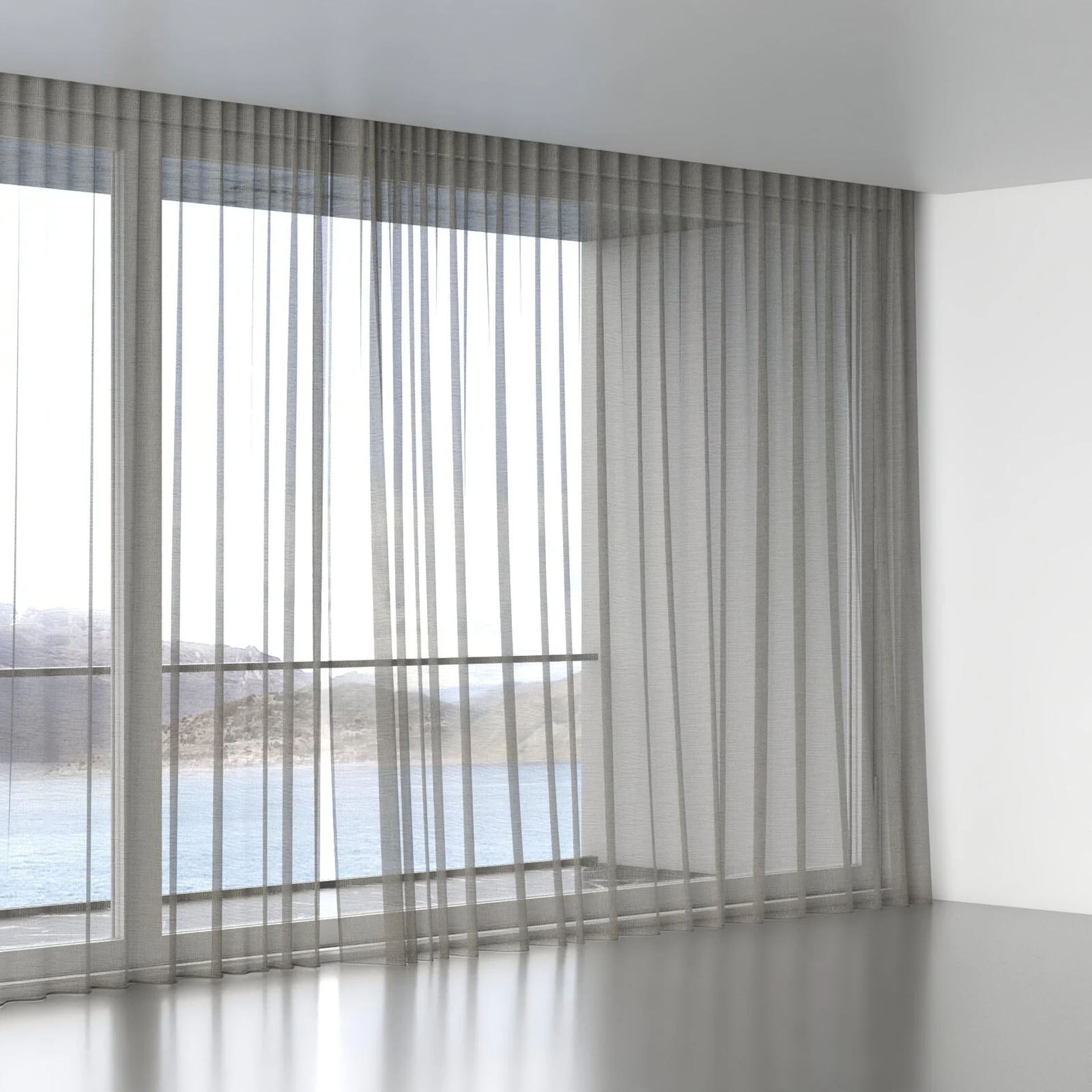 Full view of Radiant Dice, wave pleat