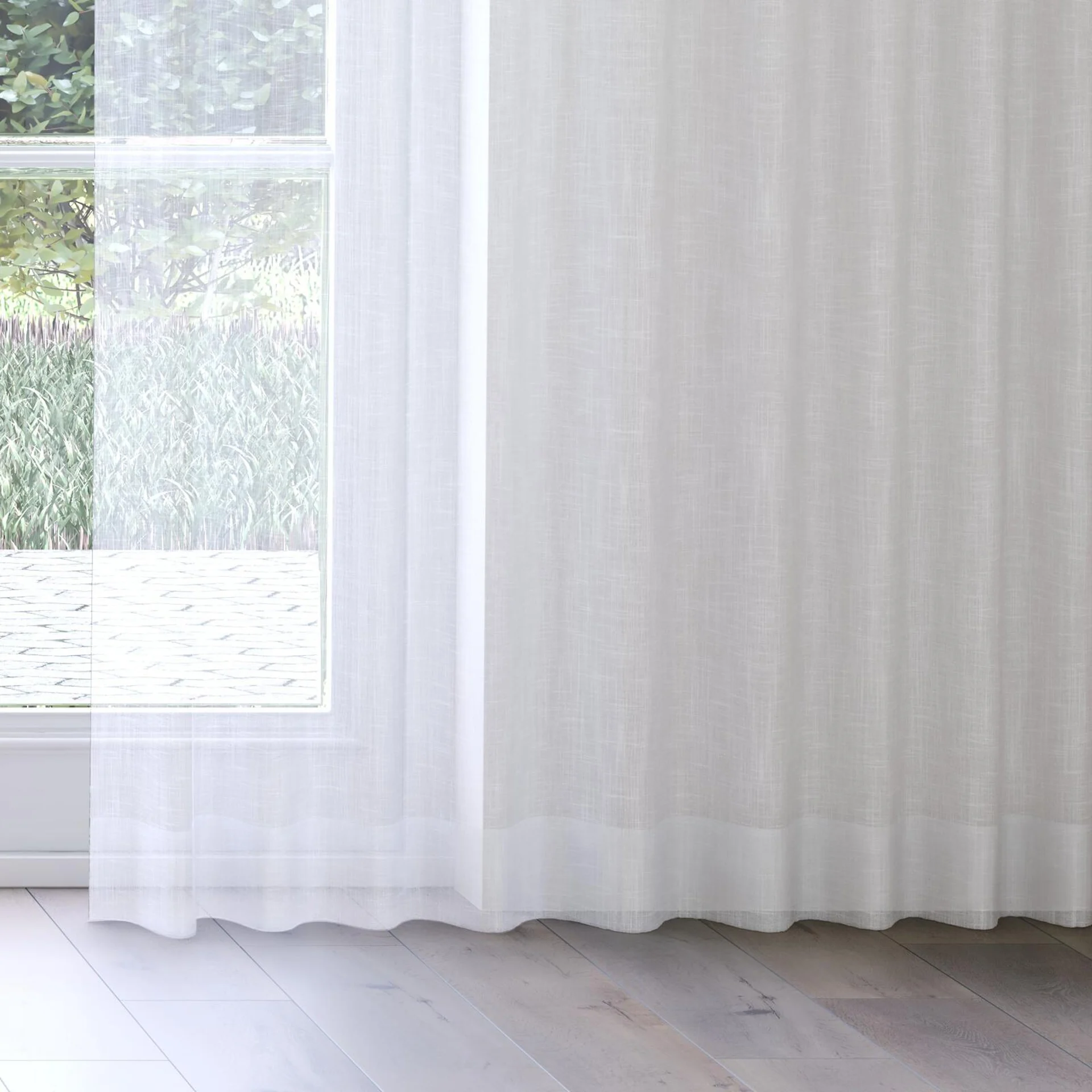 Bottom view of Attica Powder, on curtain rail