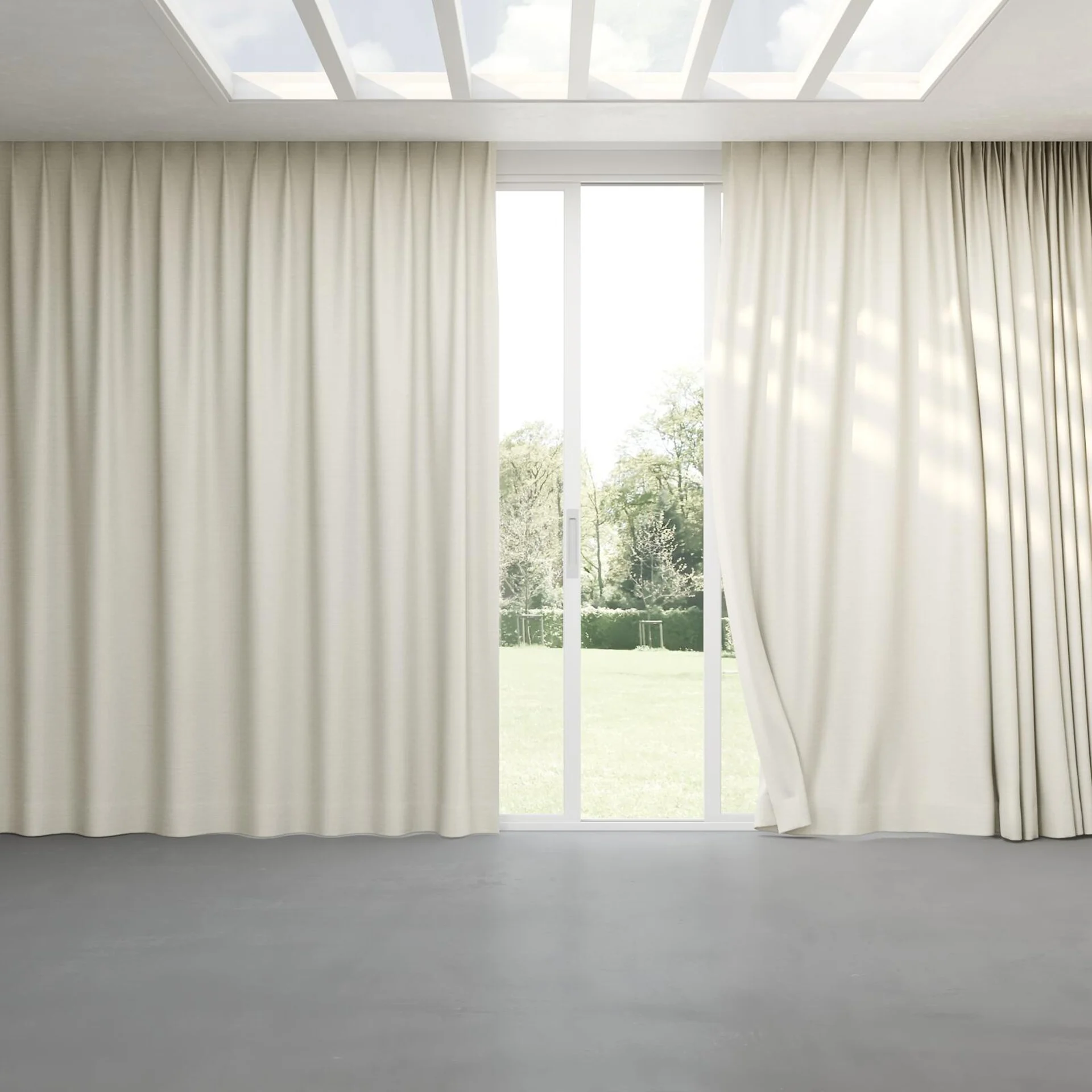 Full view of Linex Silk, pinch pleat