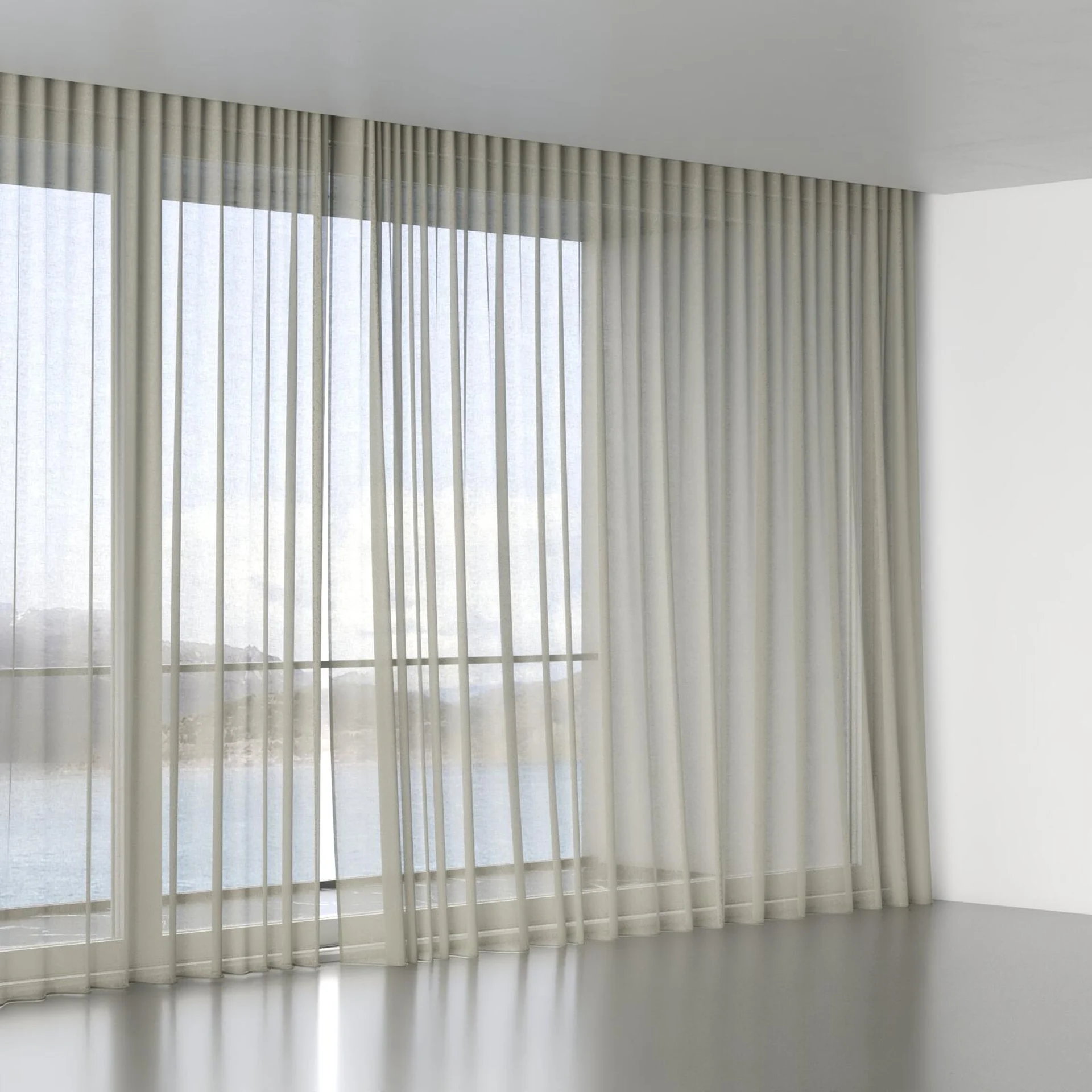 Full view of Kanji Willow, wave pleat