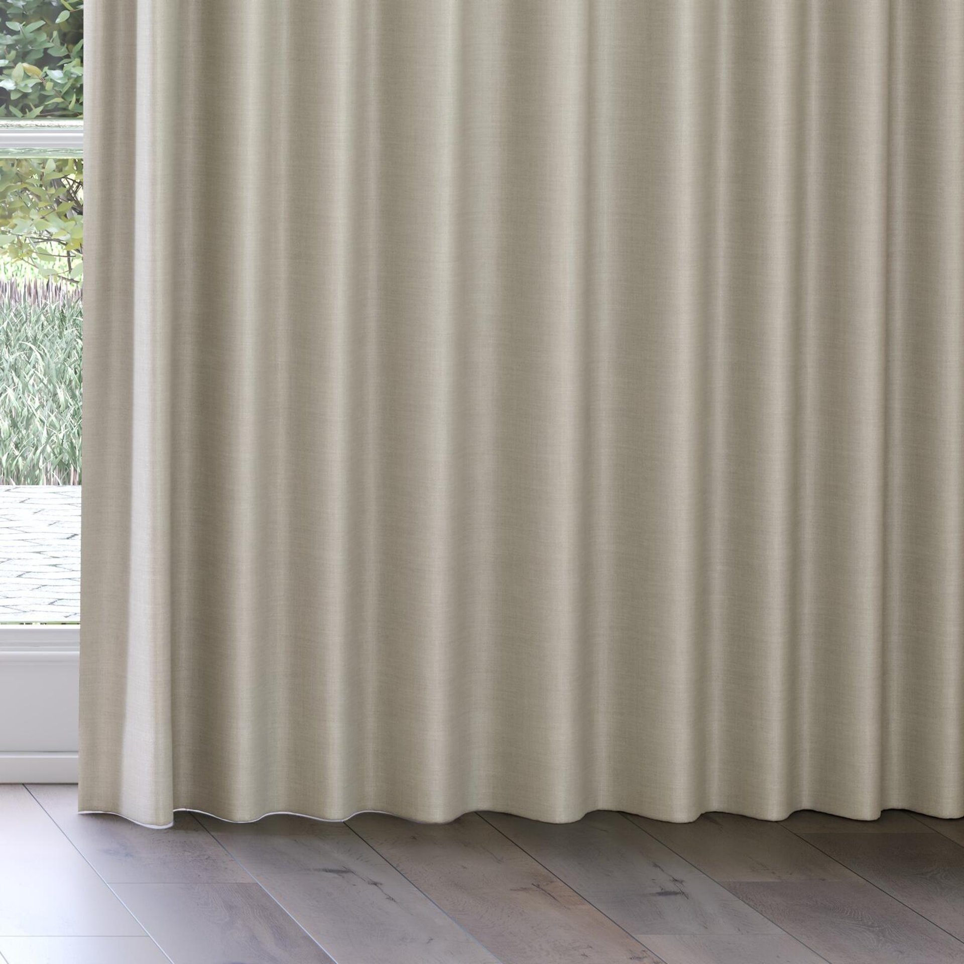 Bottom view of Keystone Earth, on curtain rail