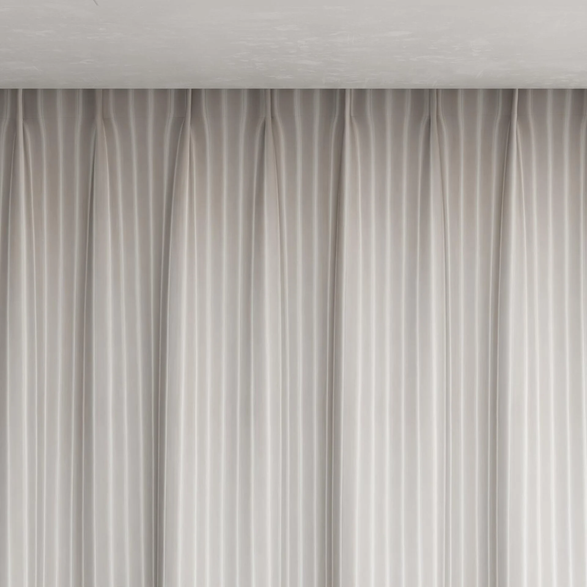 Top view of Cordial Feather, pinch pleat