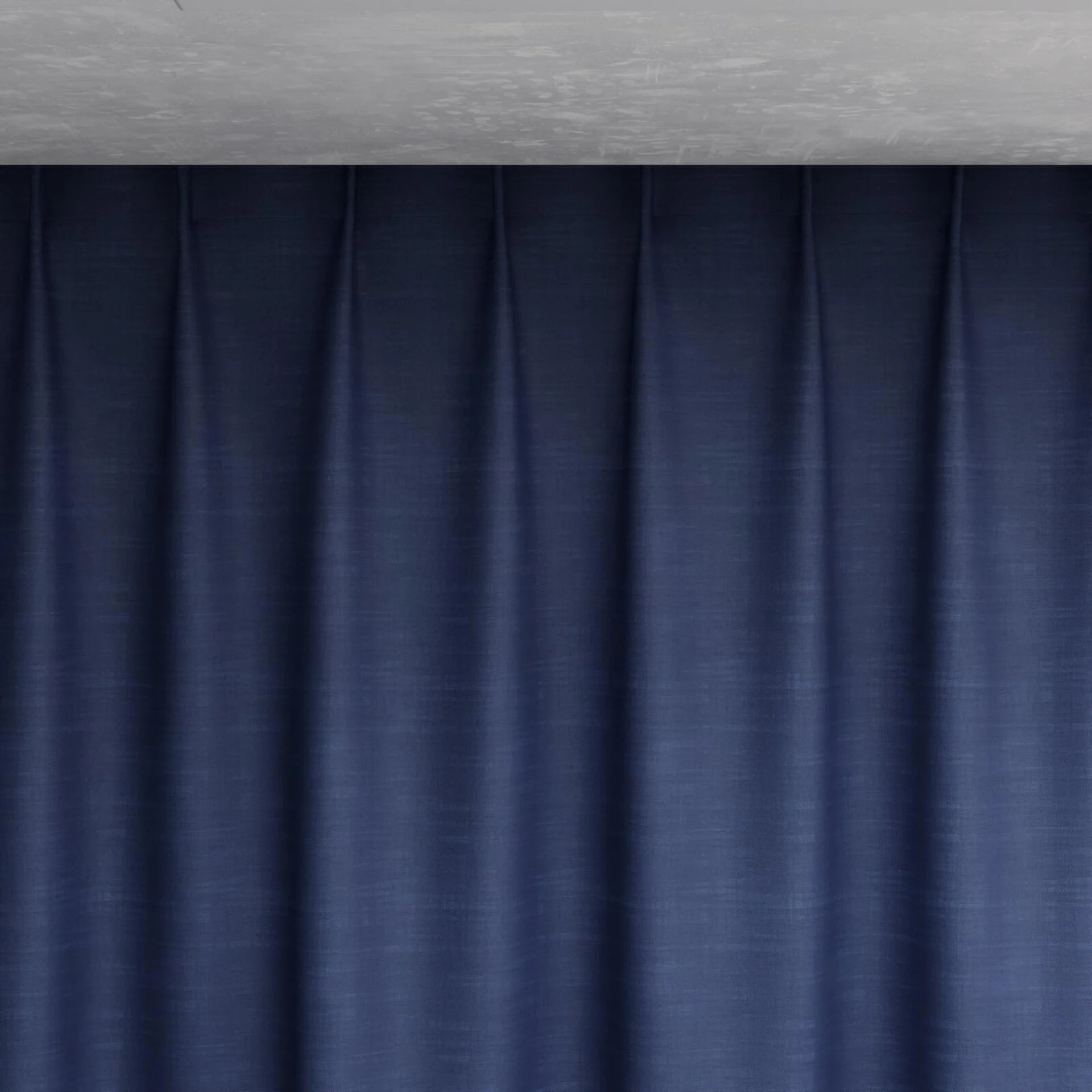 Top view of Loci Dim Out Indigo, pinch pleat