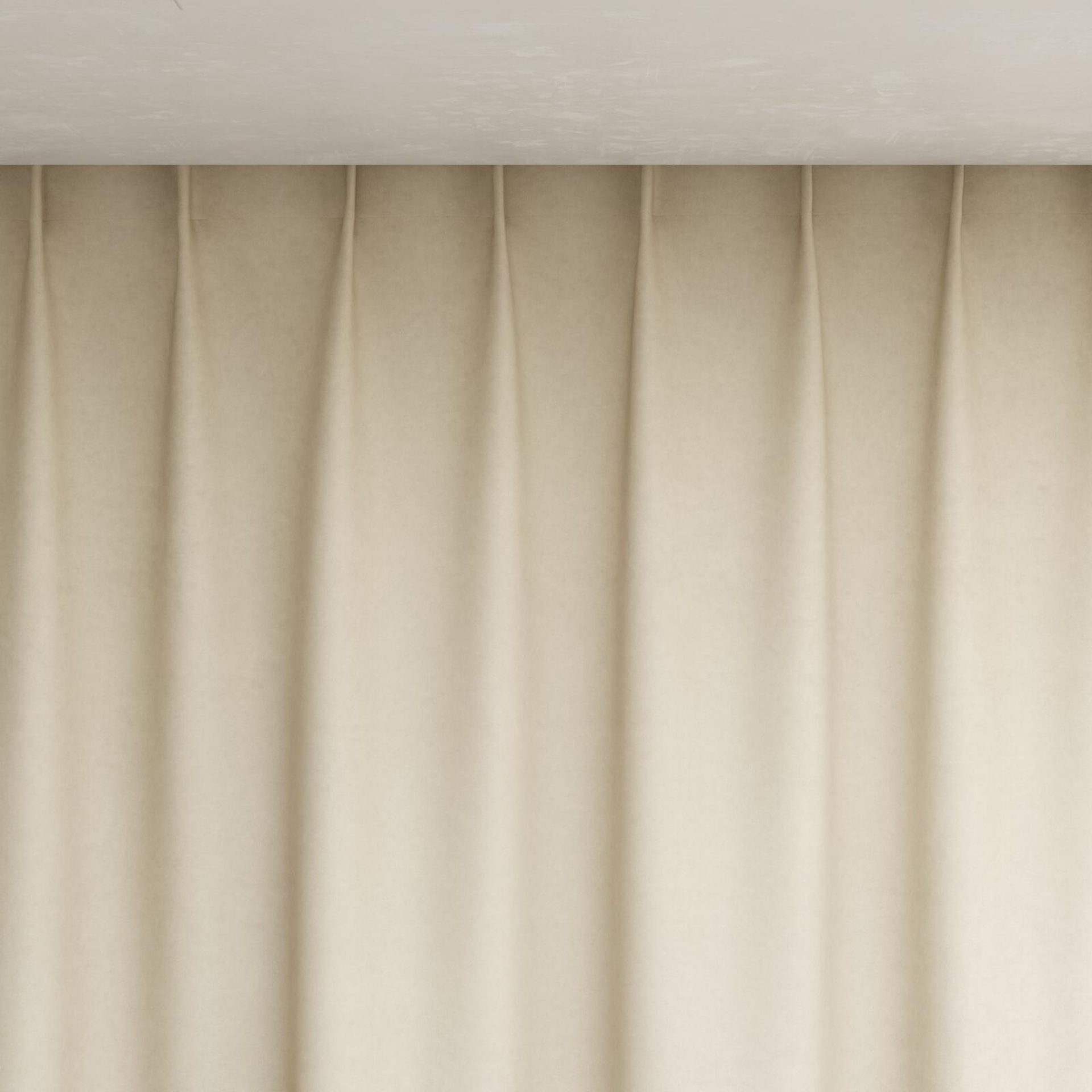 Top view of Peak Putty, pinch pleat