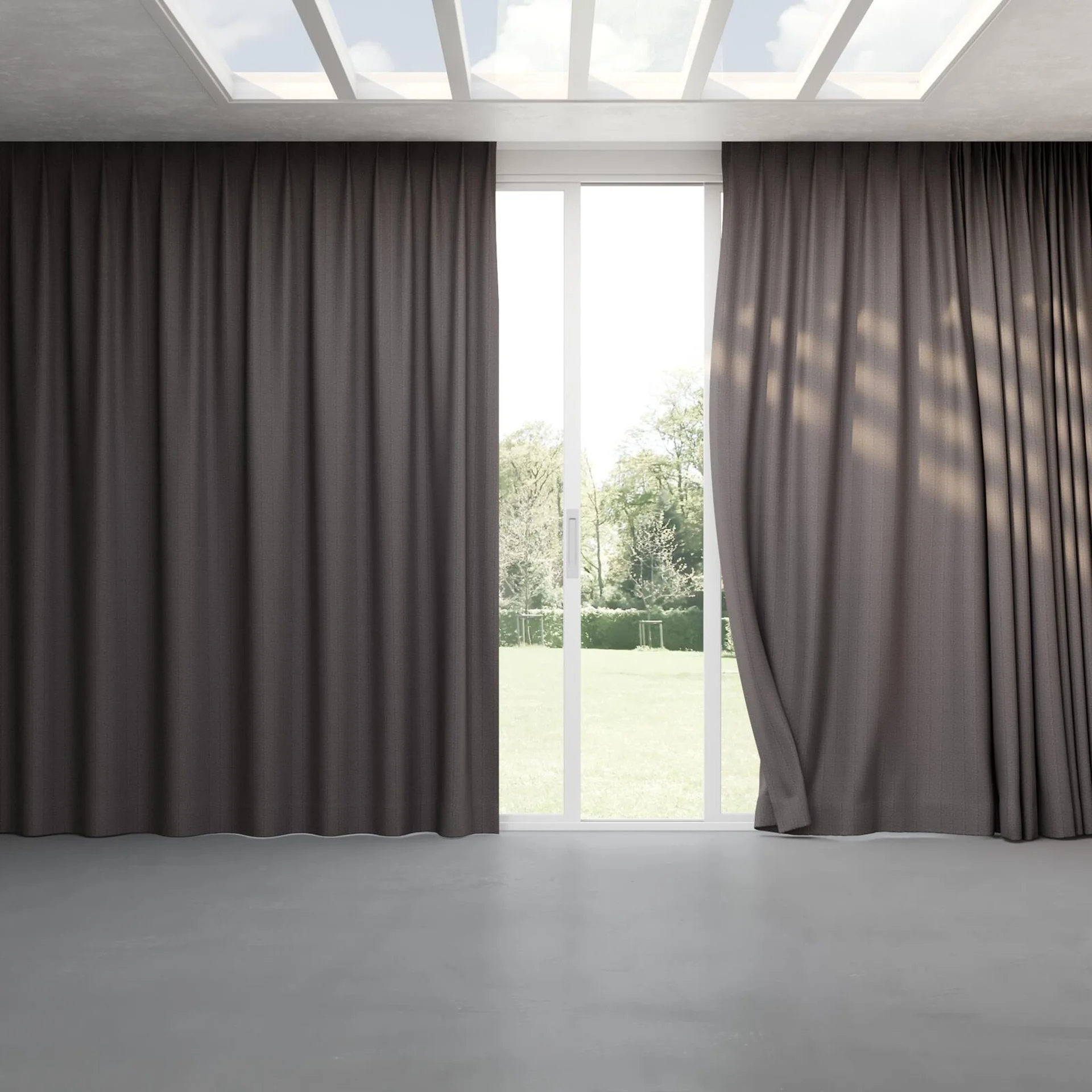 Full view of Trailblazer Steel, pinch pleat