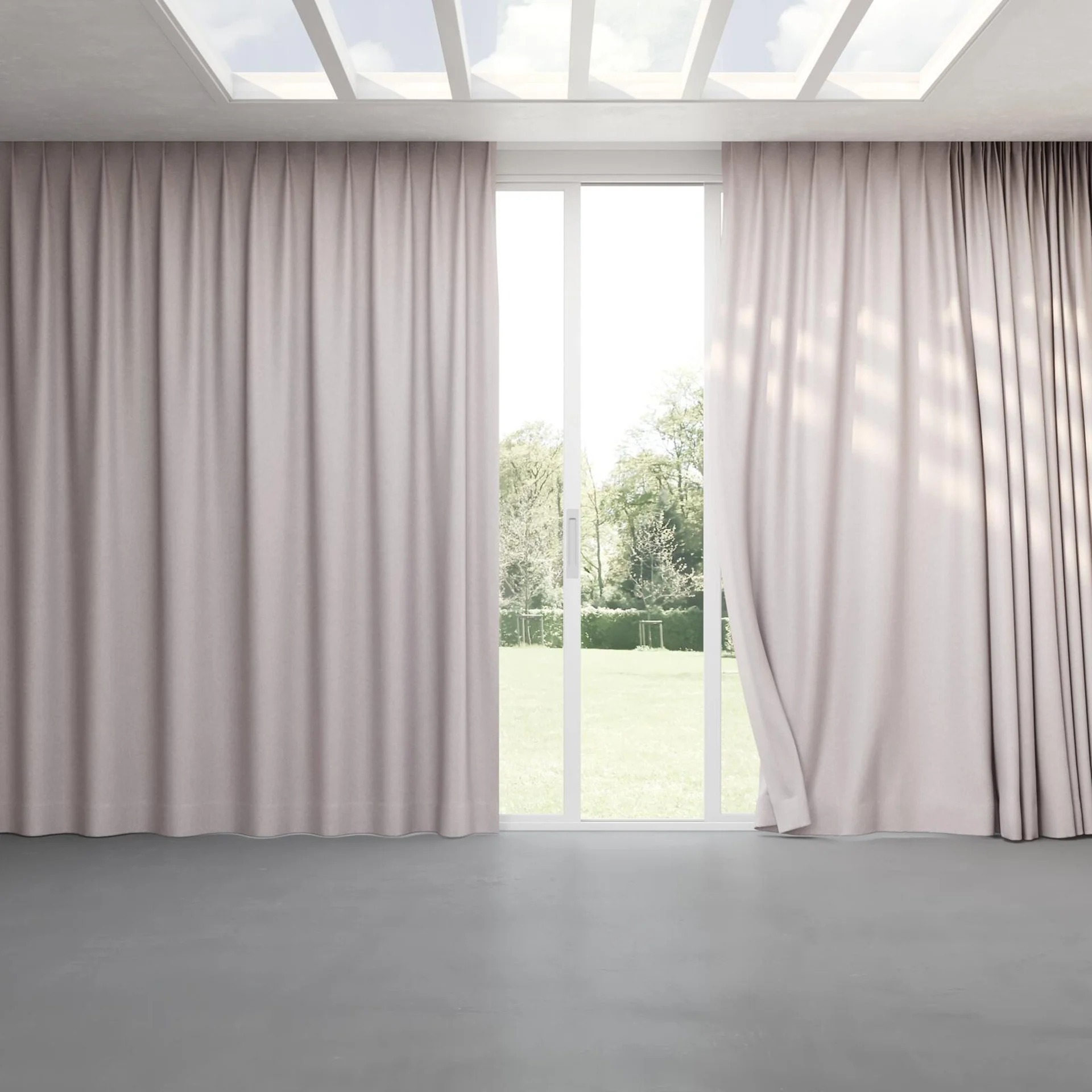 Full view of Hometown Quartz, pinch pleat
