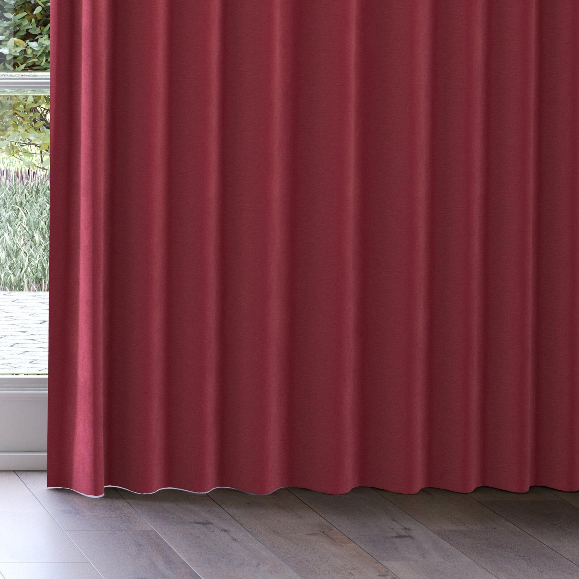 Bottom view of Moon Cabernet, on curtain rail