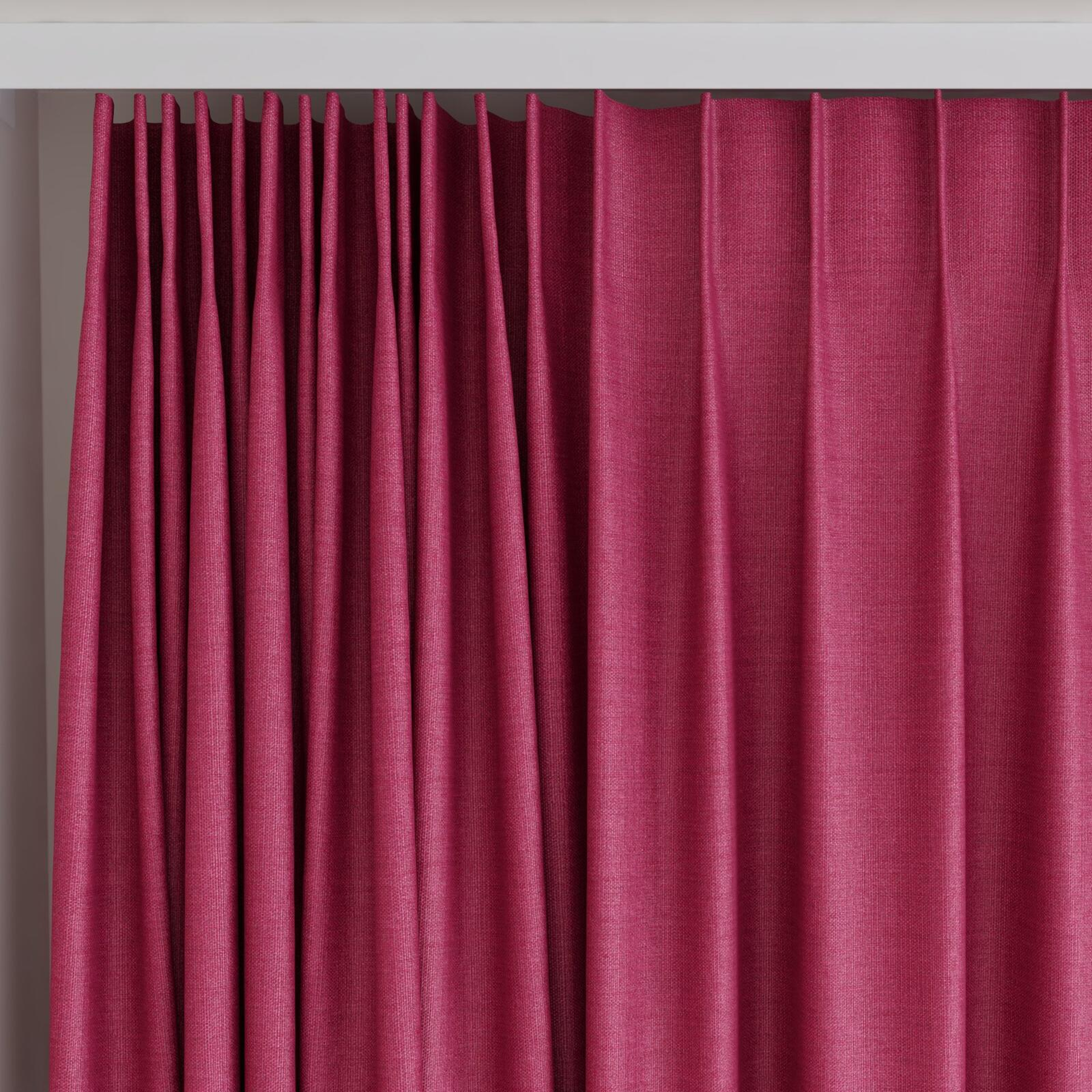Top view of Linex Peony, on curtain rail