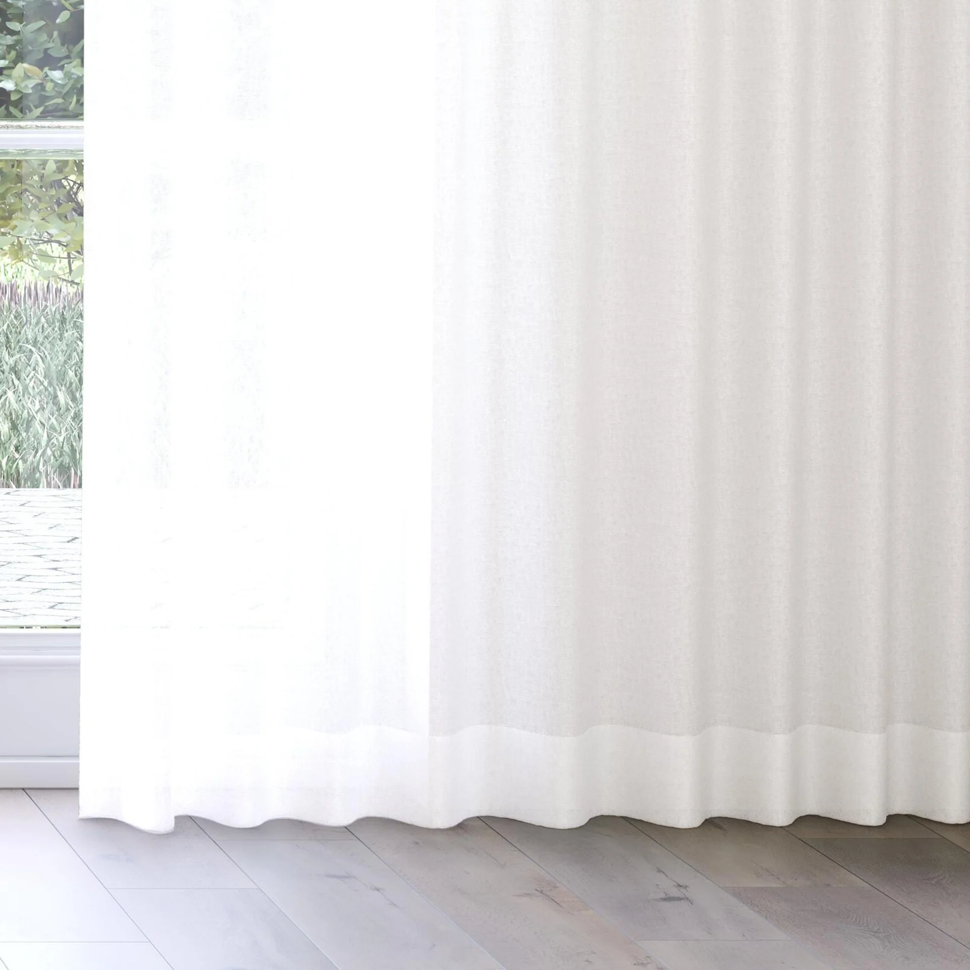 Bottom view of Alcova Marble, on curtain rail