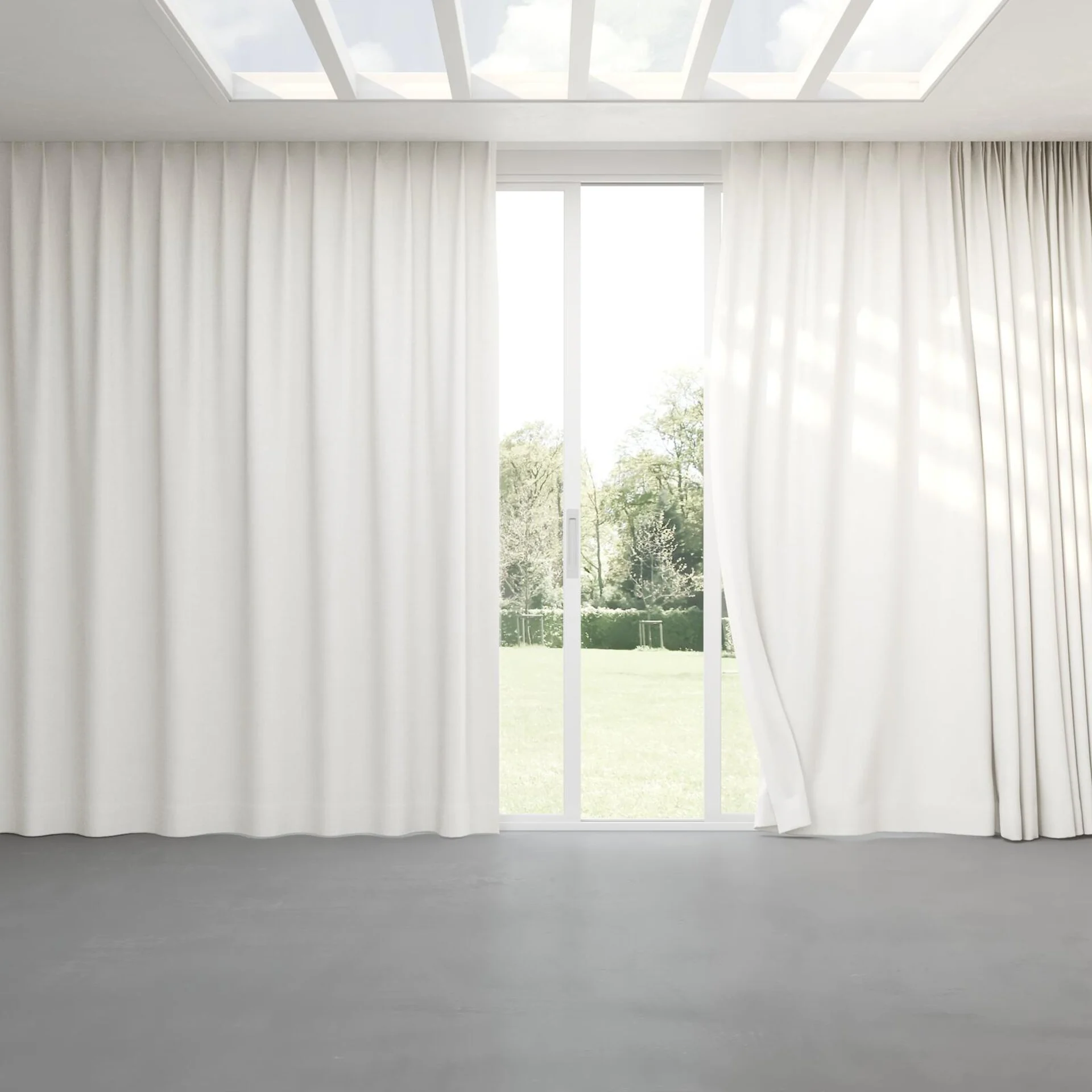 Full view of Chatham Sail, pinch pleat