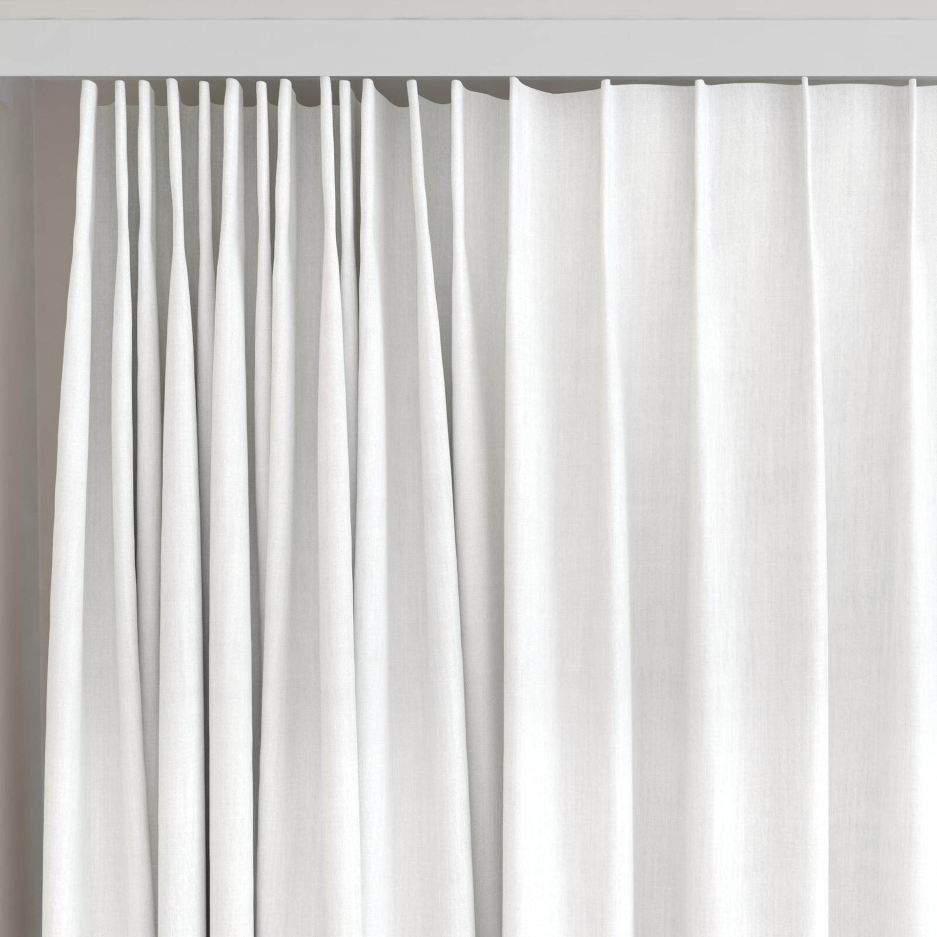 Top view of Lexicon Snow, on curtain rail