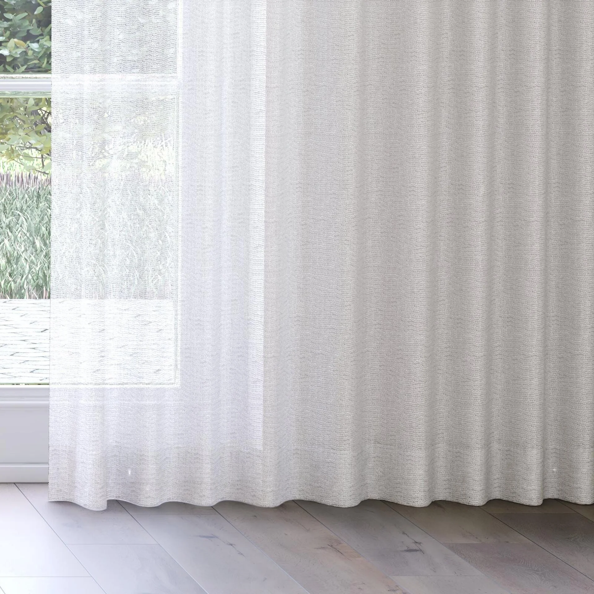 Bottom view of O'Keeffe Stone, on curtain rail