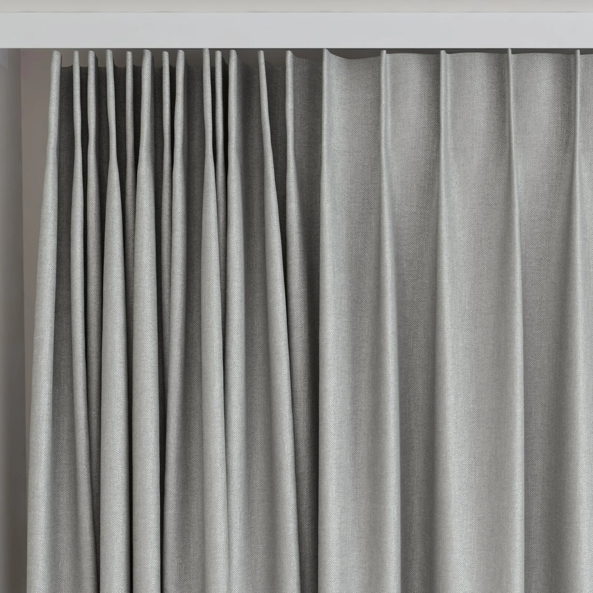 Top view of Bronco Aluminium, on curtain rail