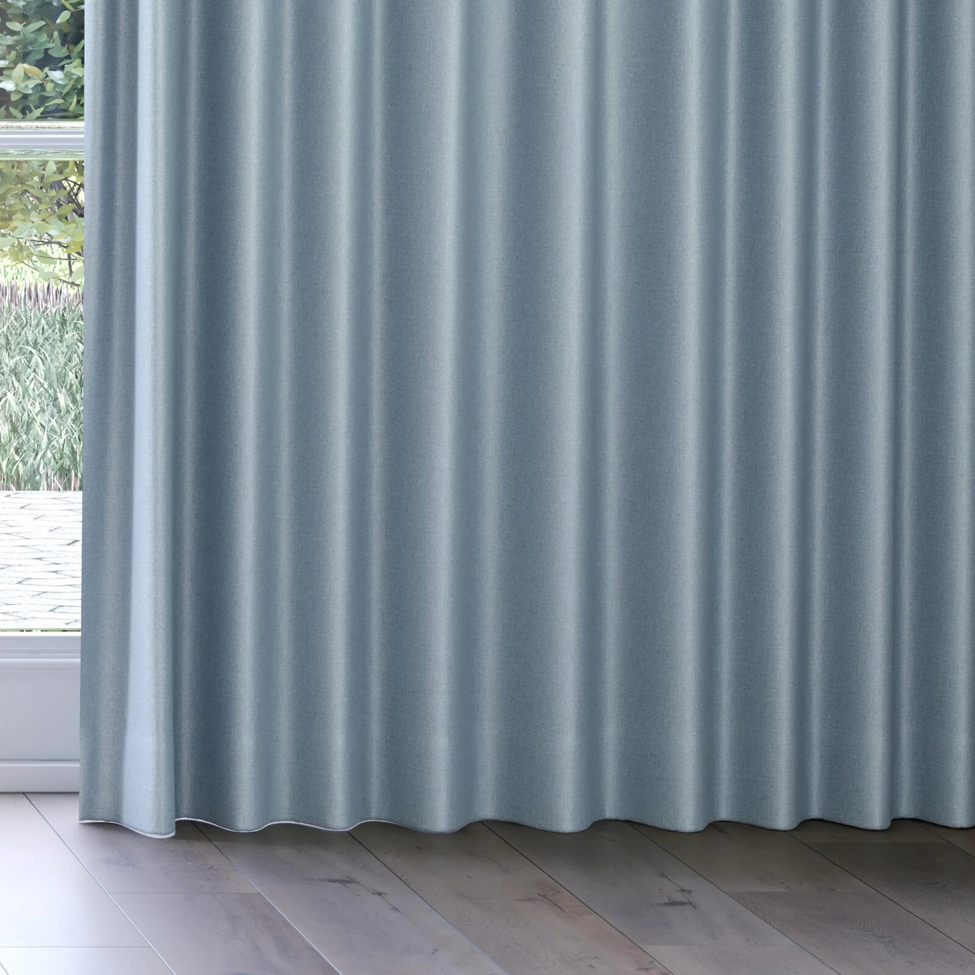 Bottom view of Jupiter Sky, on curtain rail