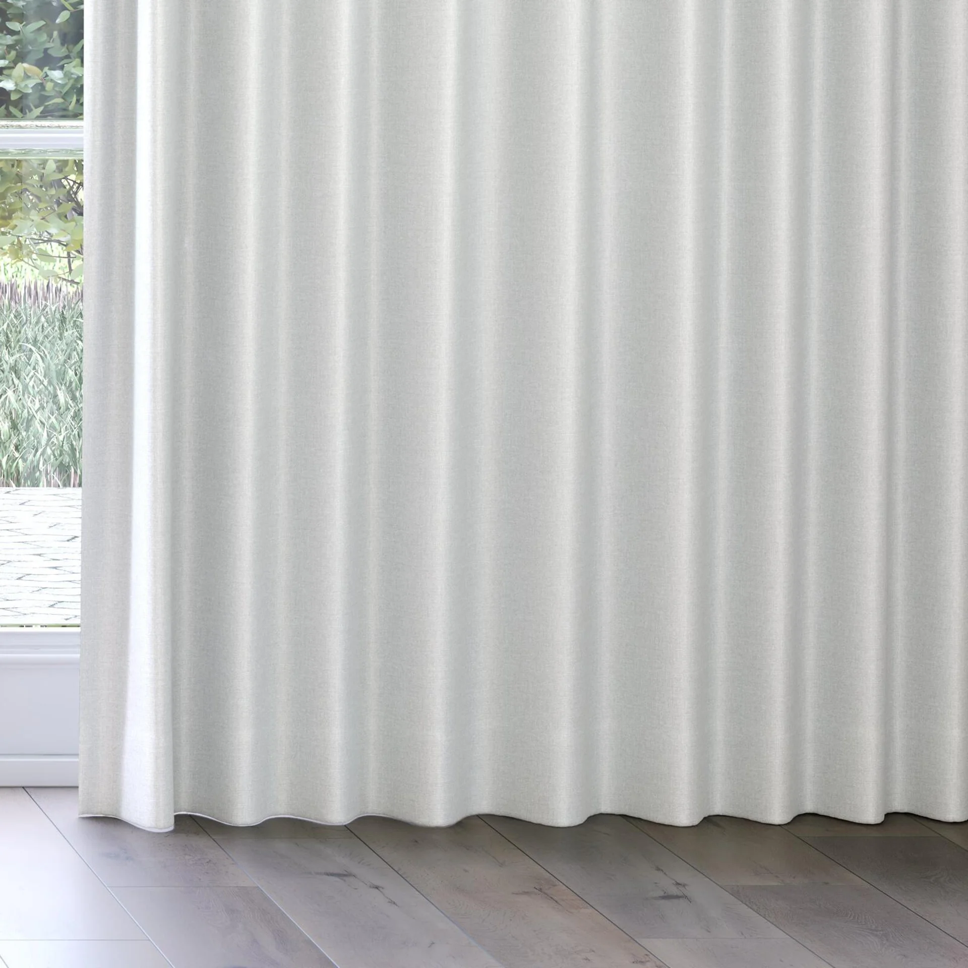 Bottom view of Jupiter Pearl, on curtain rail