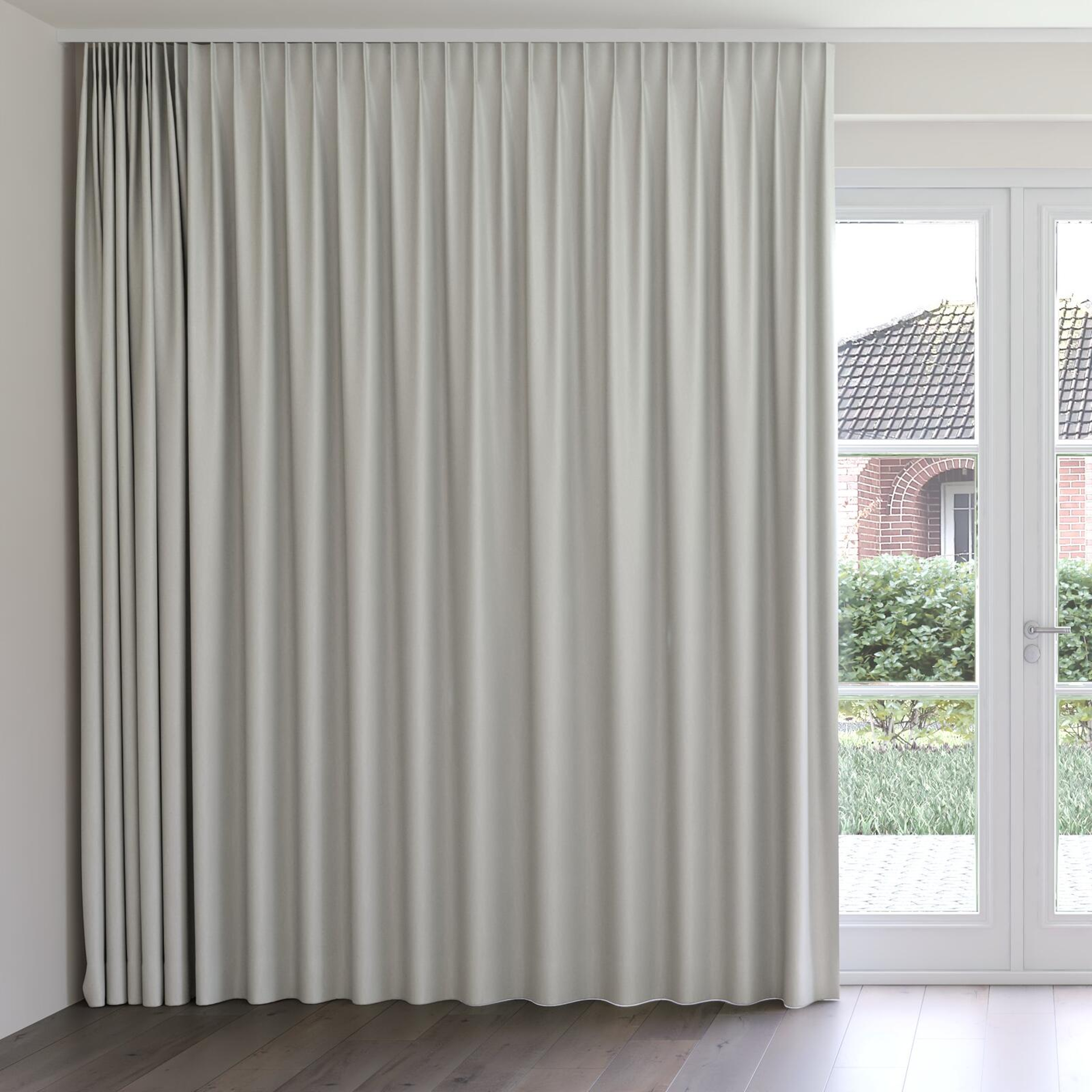 Front view of Naturama Gull, on curtain rail