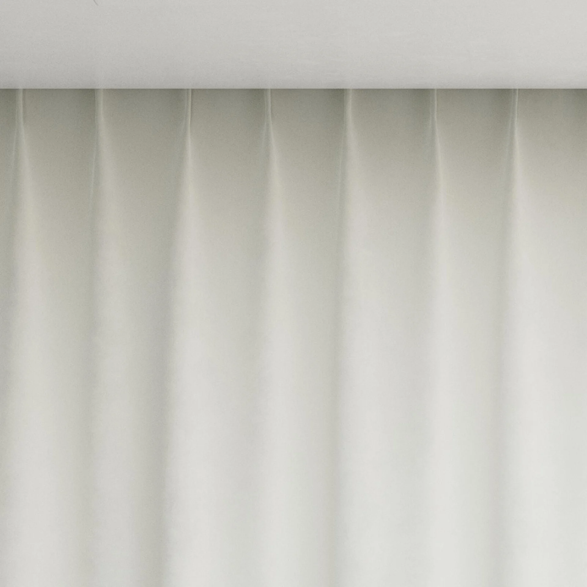 Top view of Lux Velvet White 8308, pinch pleat