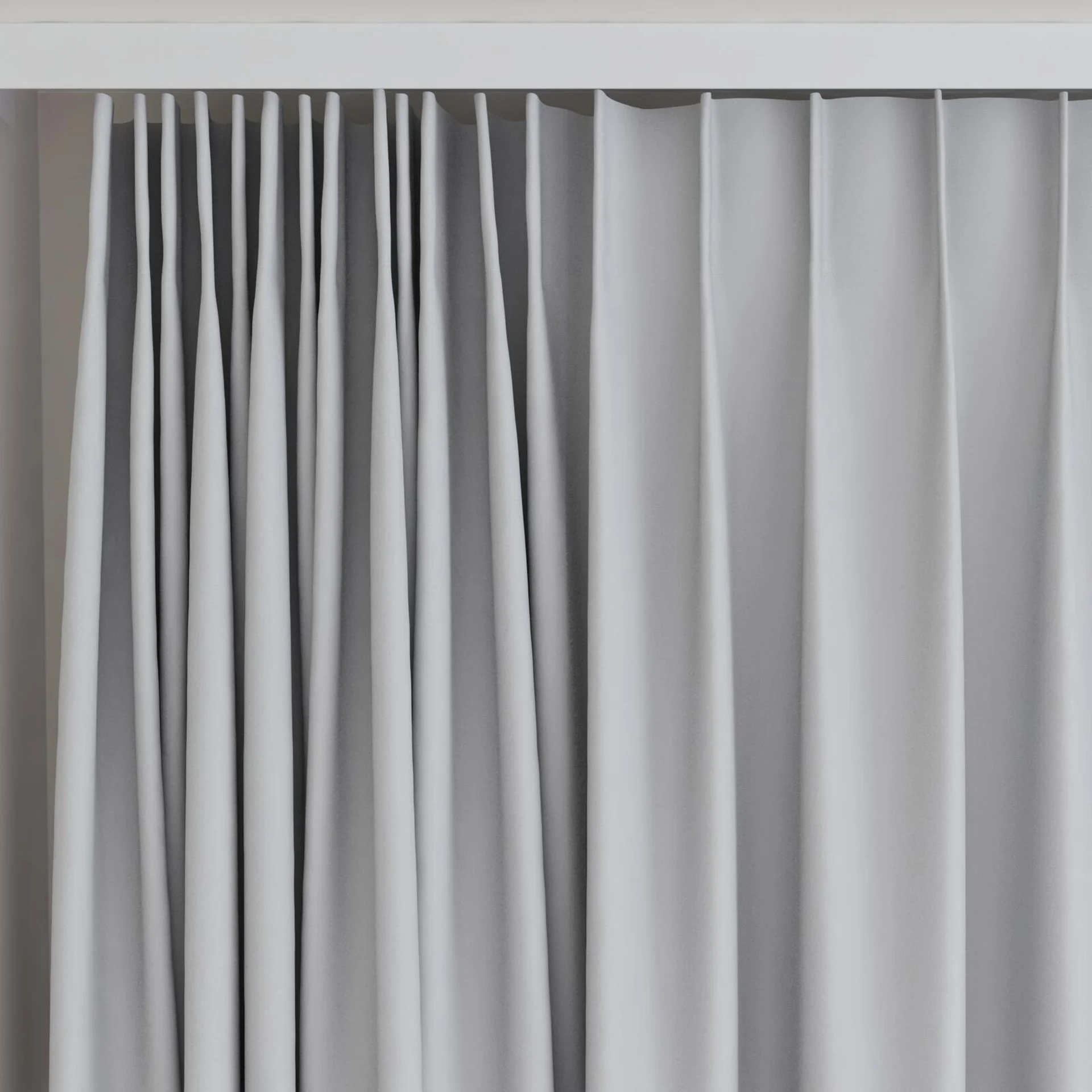 Top view of Quantum FR Dove, on curtain rail