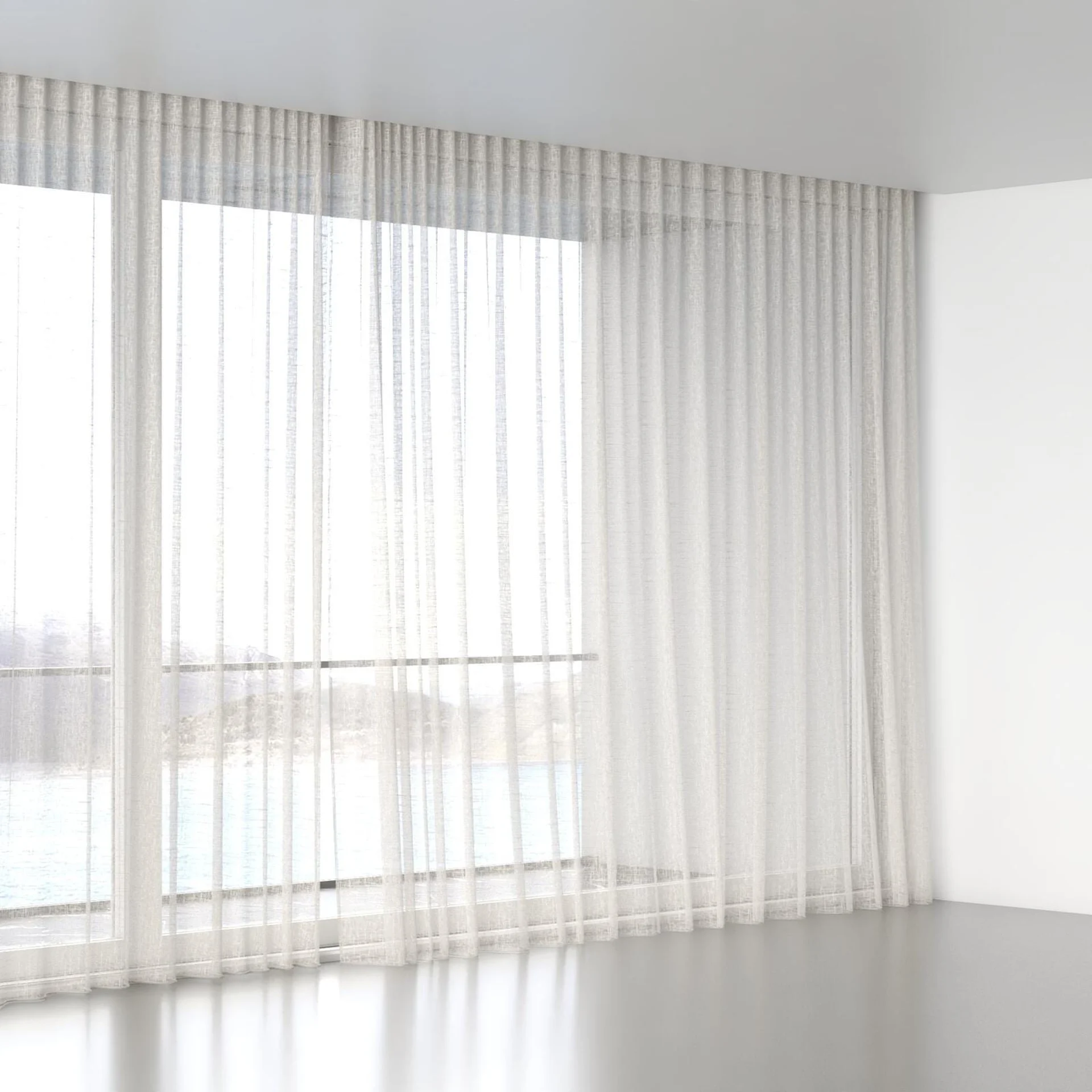 Full view of Beech Sand, wave pleat