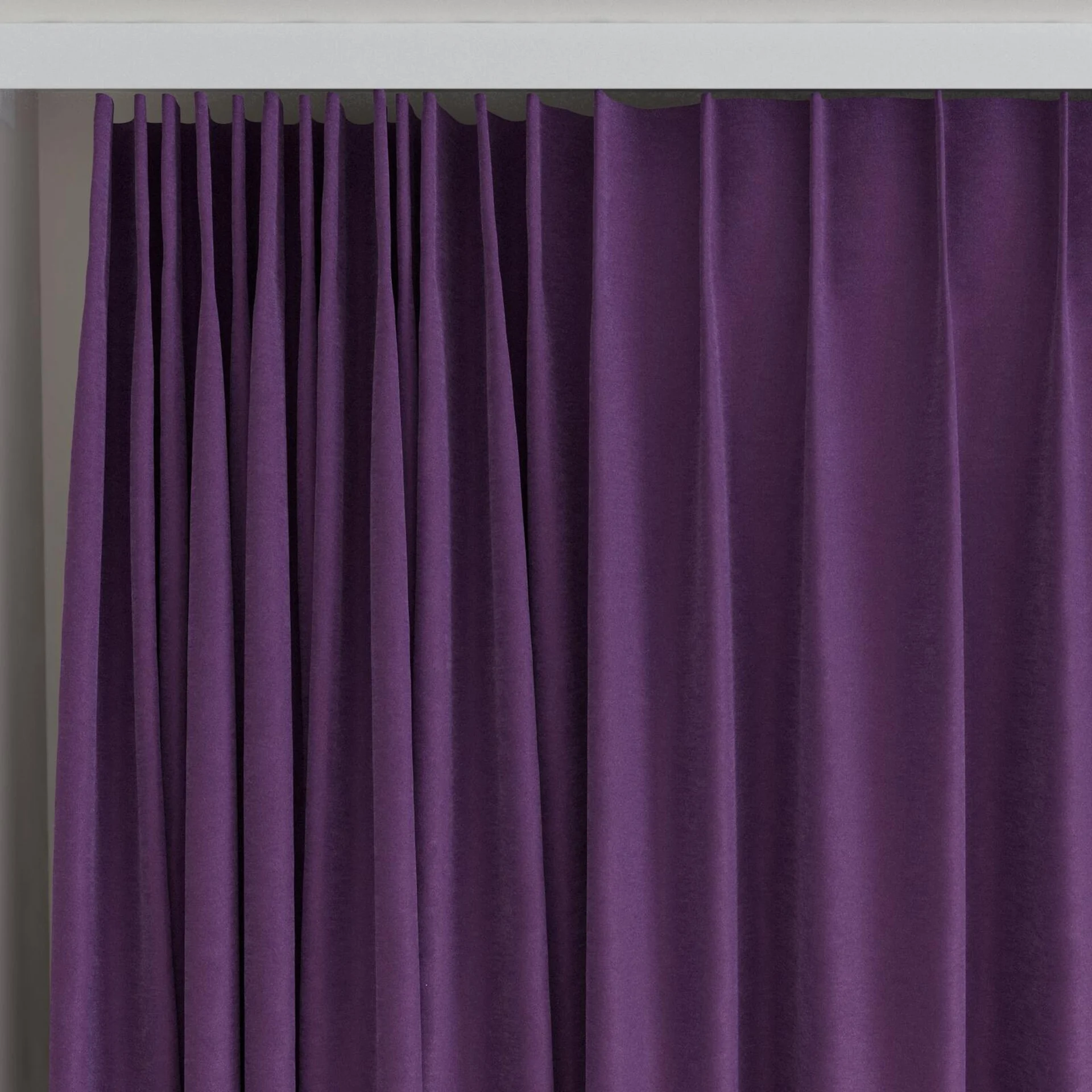 Top view of Moon Emperor, on curtain rail