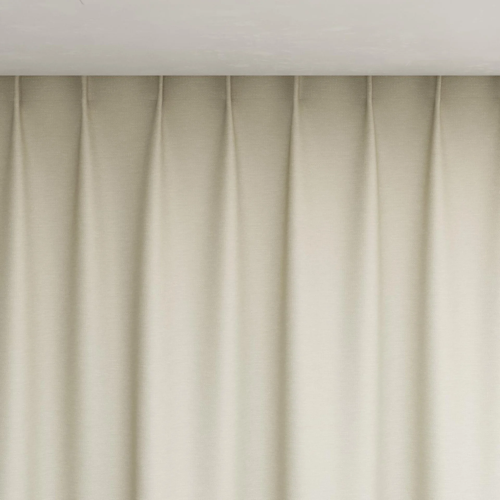 Top view of Colourwash Eco Ecru, pinch pleat