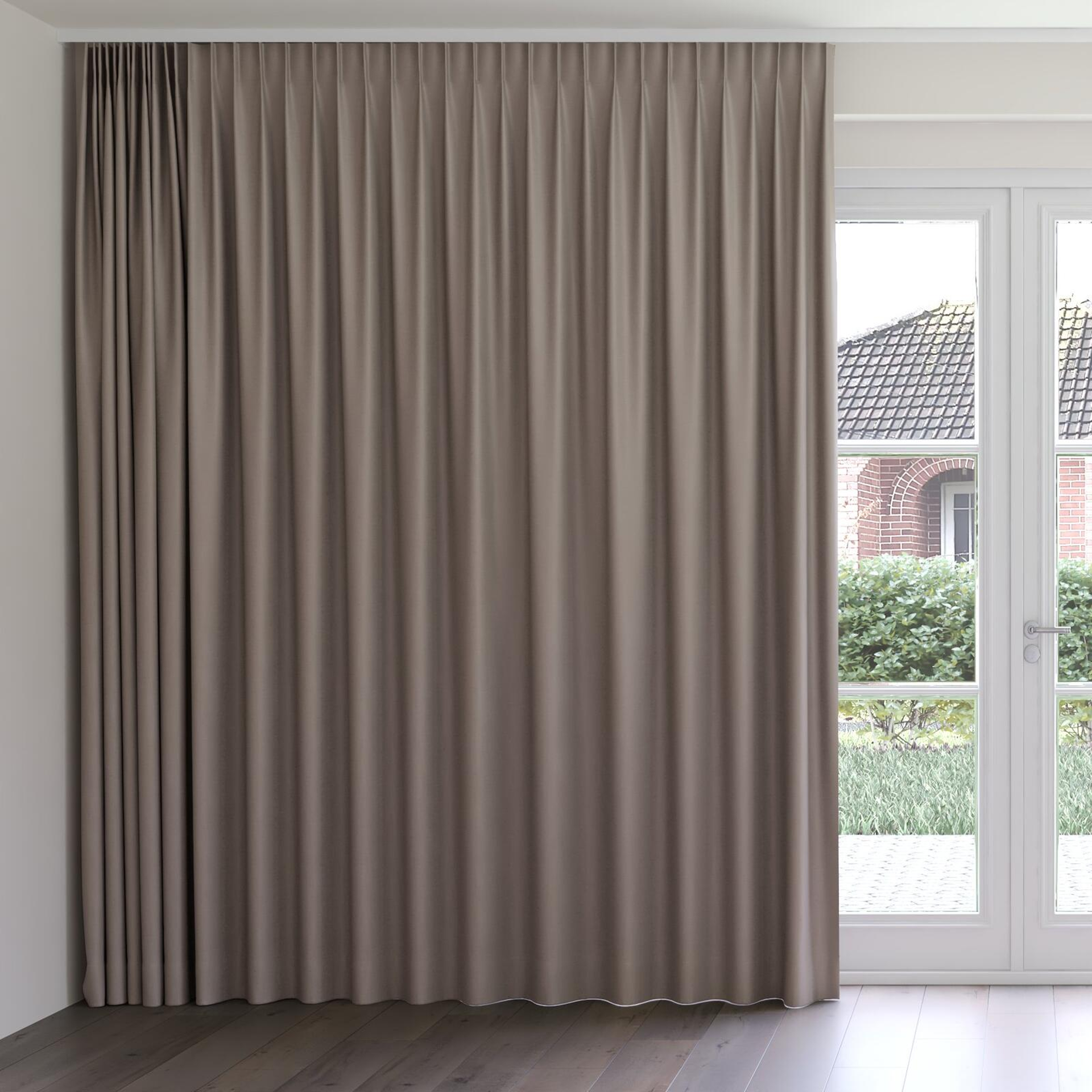 Front view of Urban Soil, on curtain rail