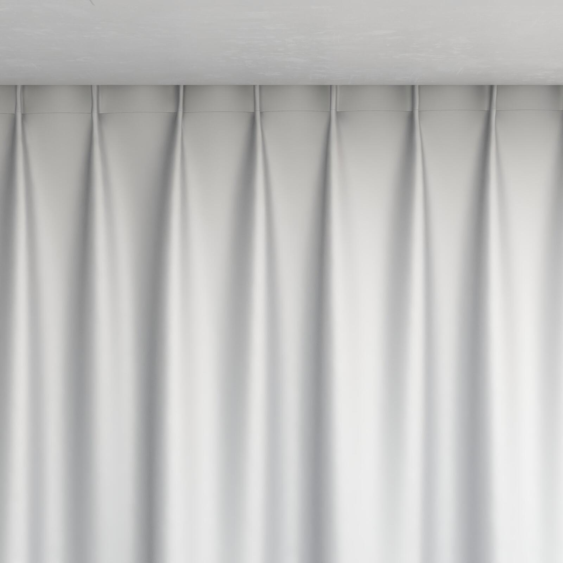 Top view of Moonbeam Snow, pinch pleat