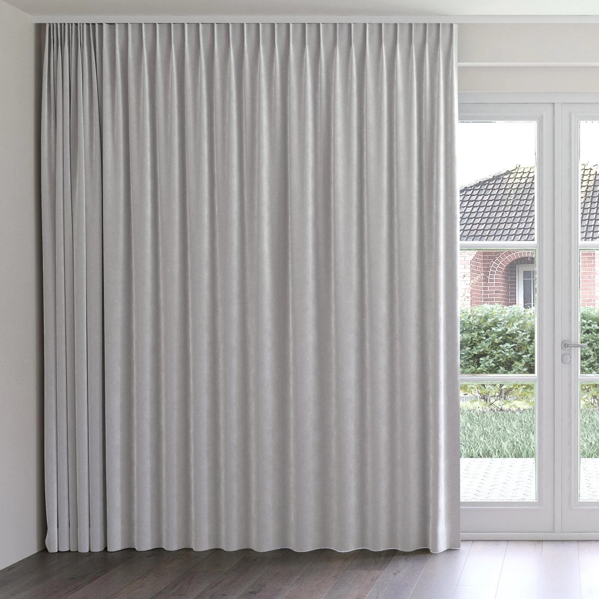 Front view of Vienna Crystal, on curtain rail