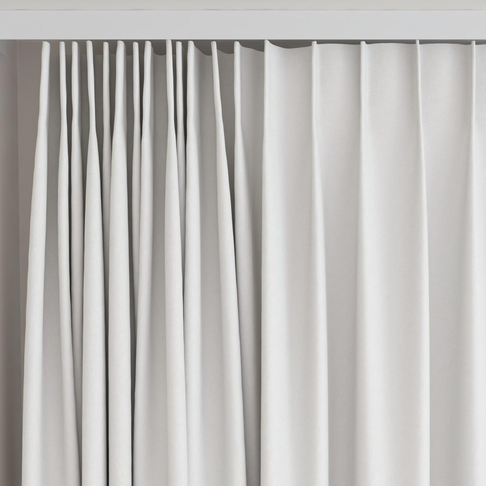 Top view of Luxo Mist, on curtain rail