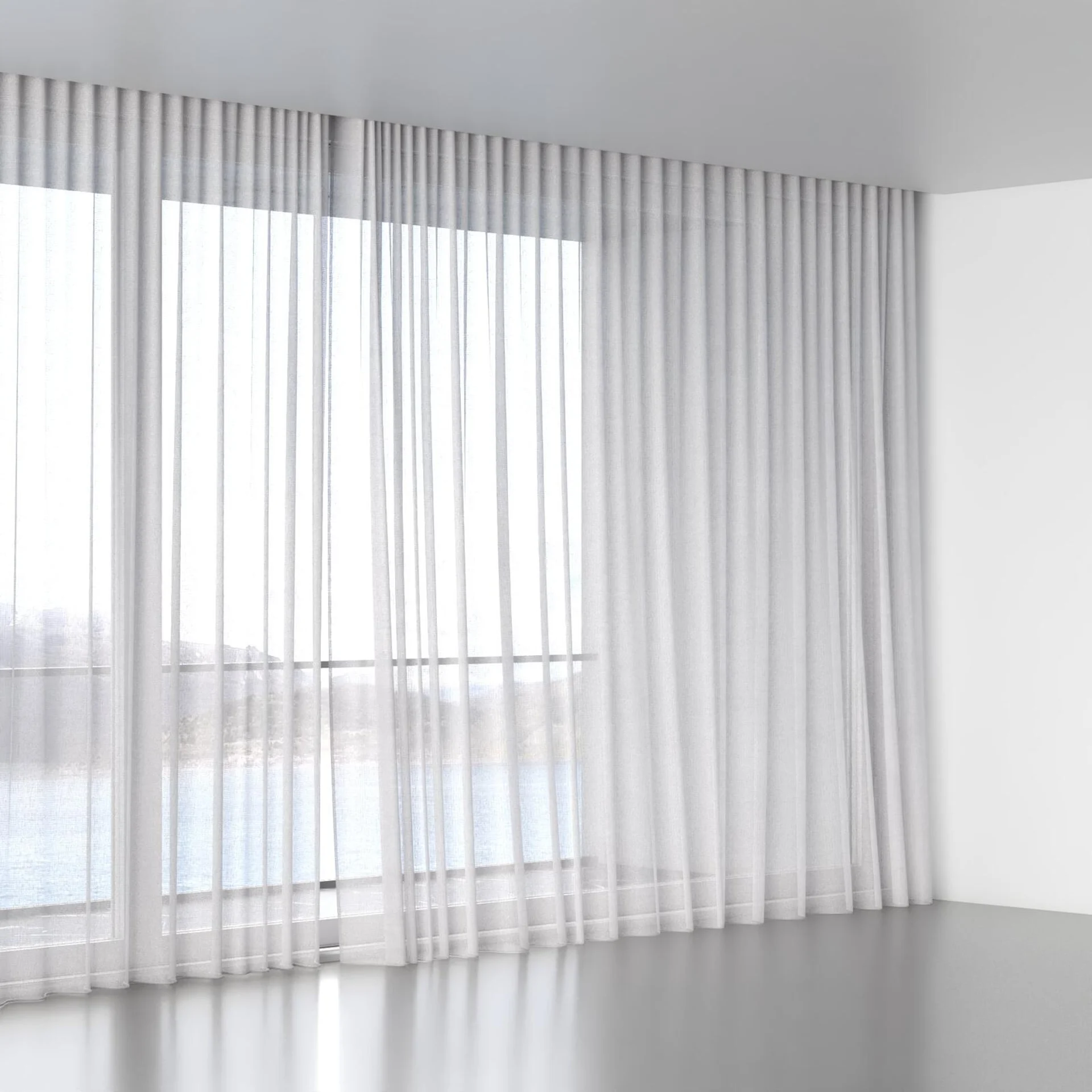 Full view of Mathilde Mist, wave pleat