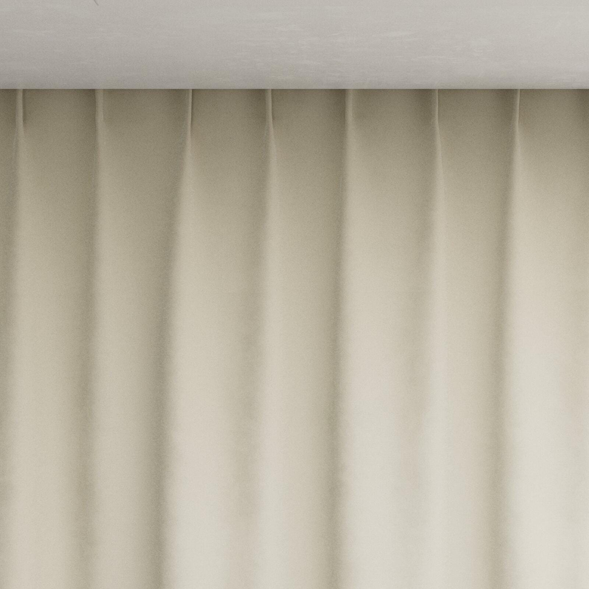 Top view of Moon Silver, pinch pleat